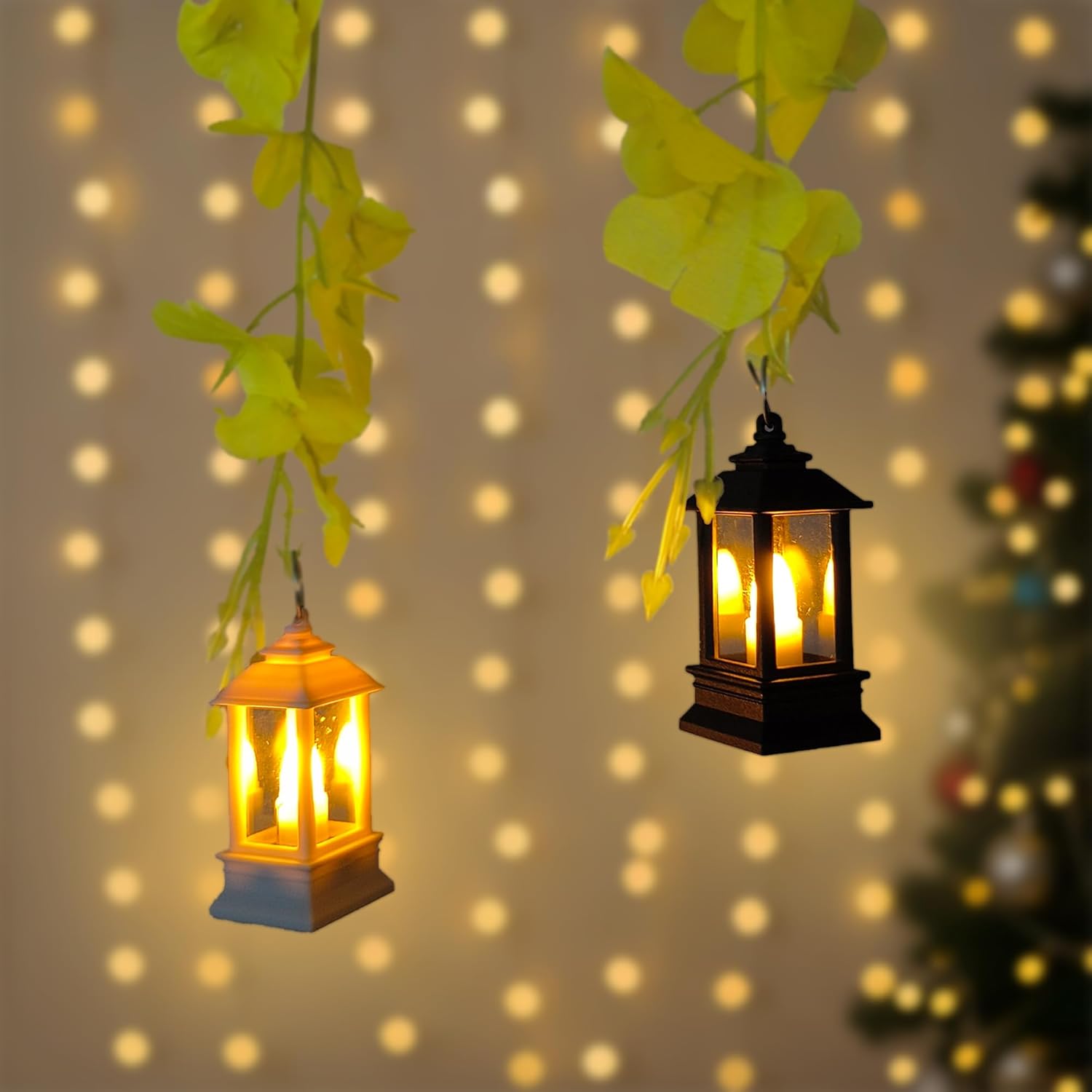 Black Mini Latern Lamp pack of 5