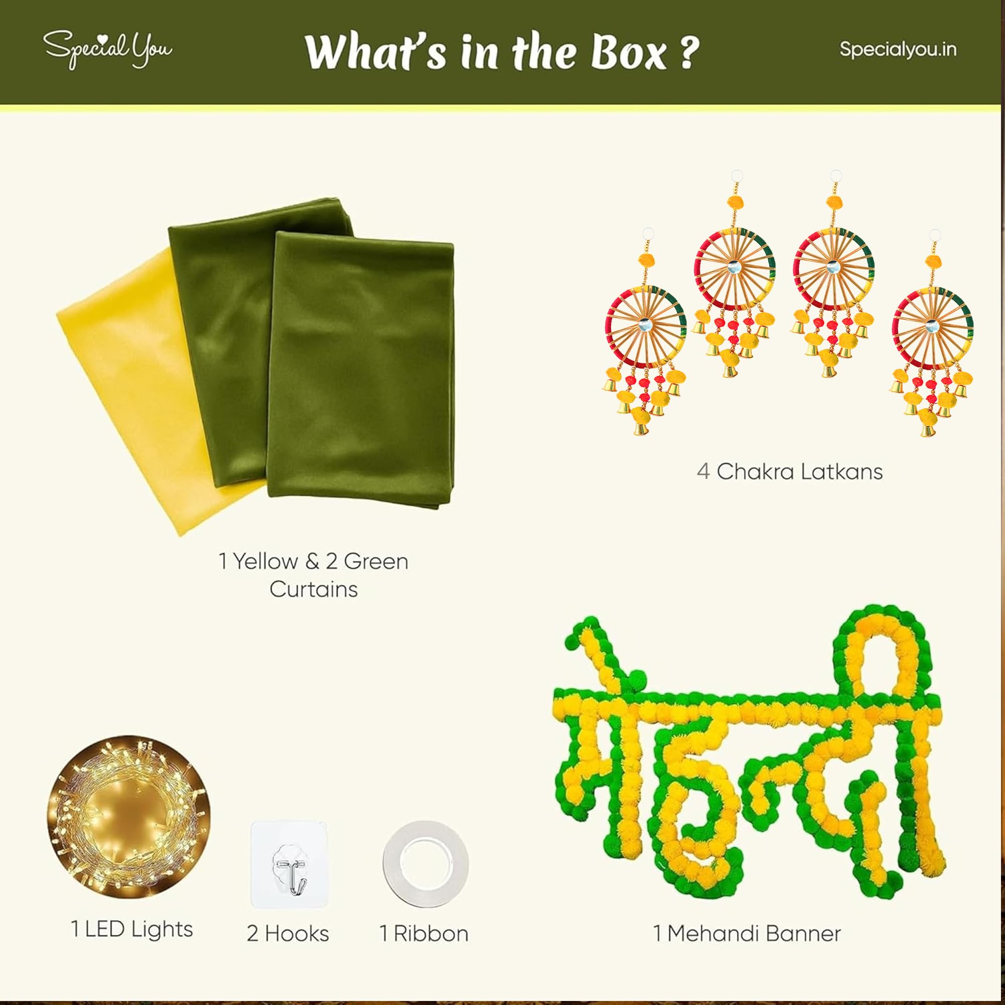 Yellow & green Backdrop mehendi Celebration!"