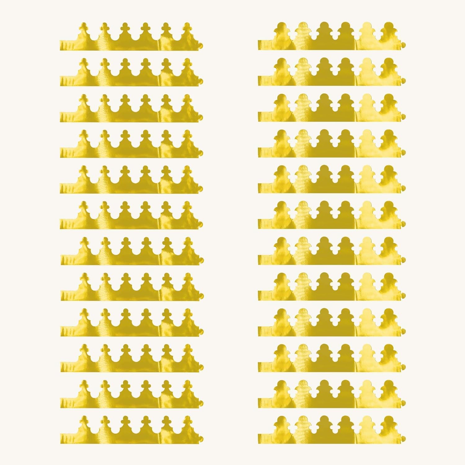 Gold Paper Crowns DIY set of 24 for Party