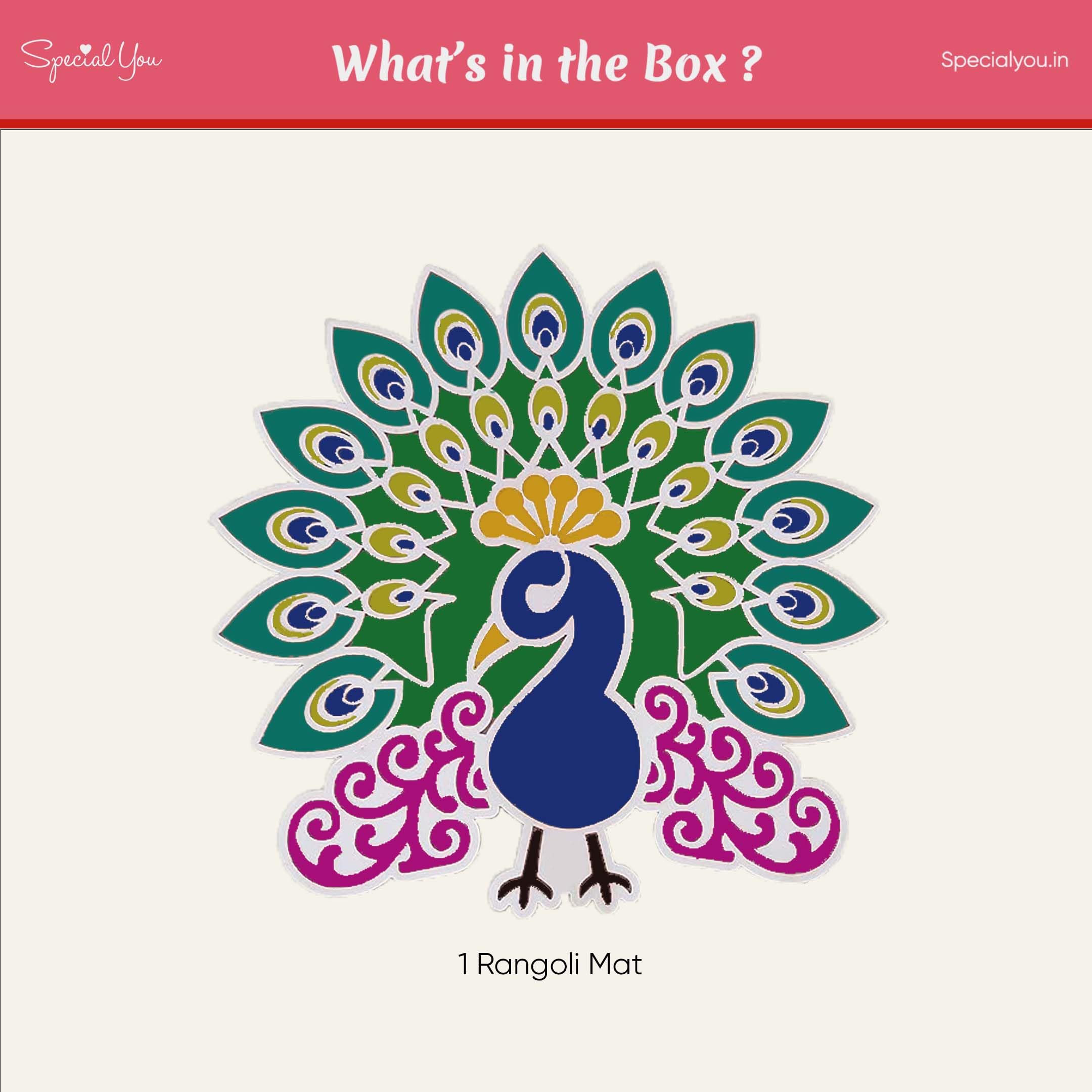 Peacock Rangoli Mat - Special You