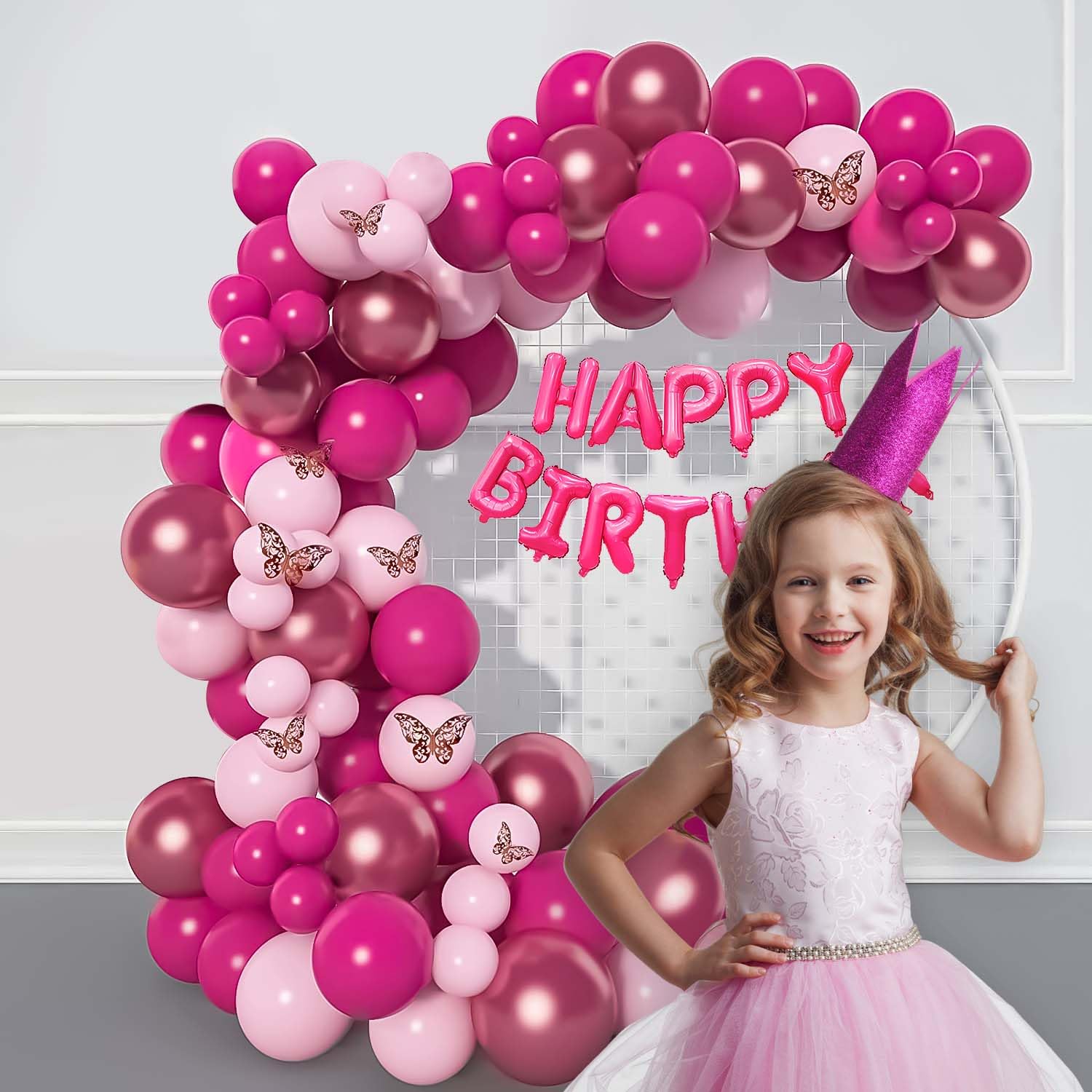 pink birthday decoration