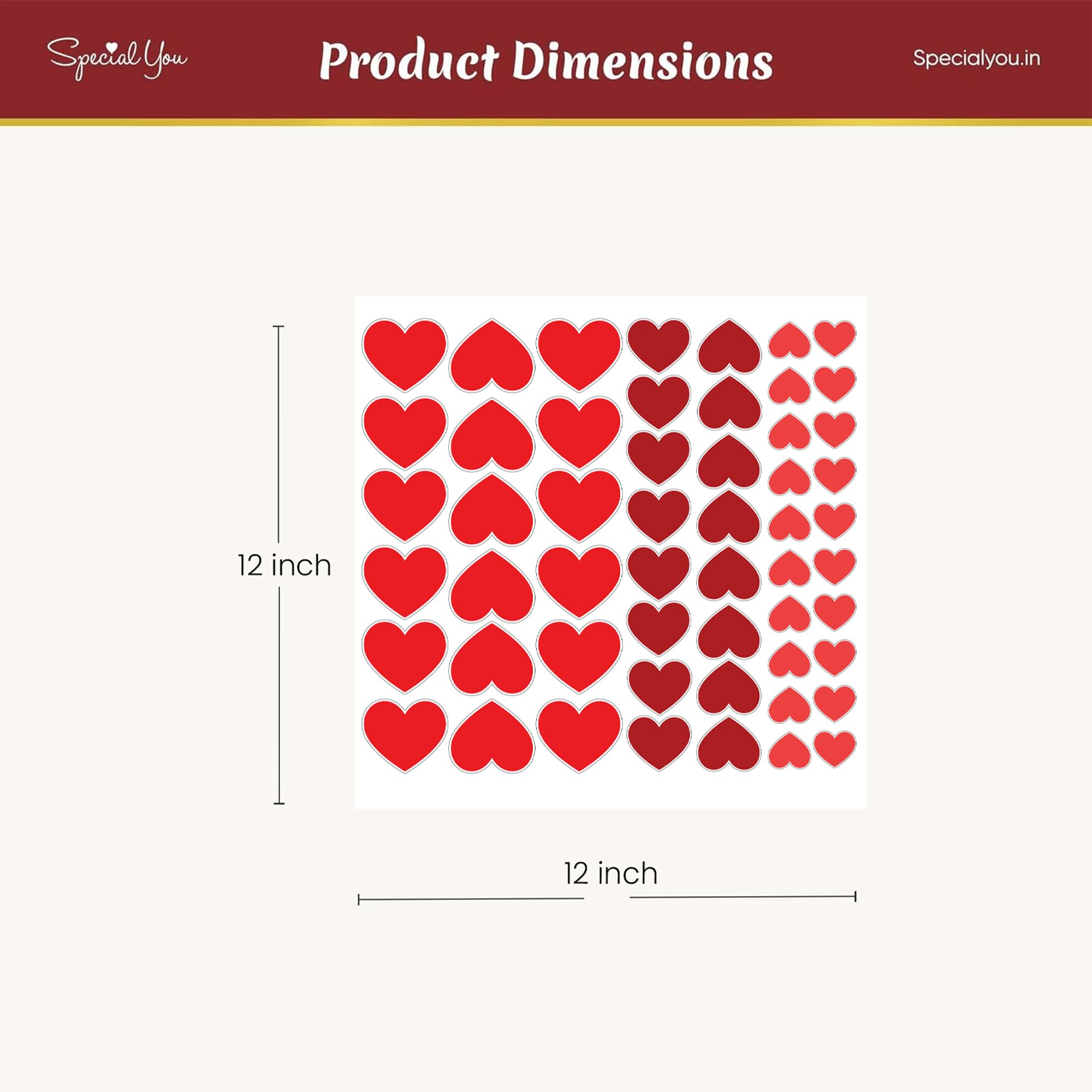 Red Heart Wall Stickers for Home Decoration