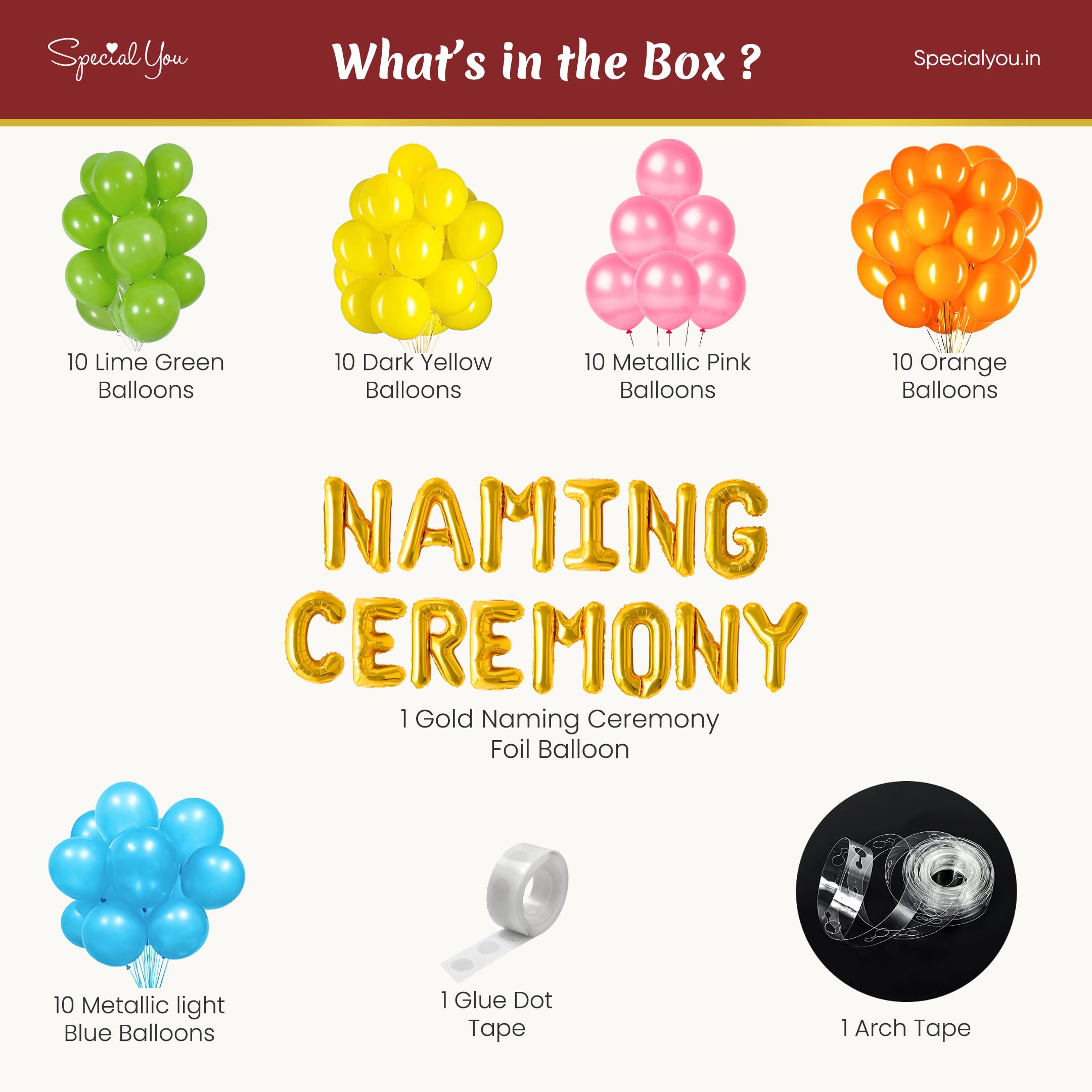 Rainbow Splash DIY Naming Ceremony Kit - Special You