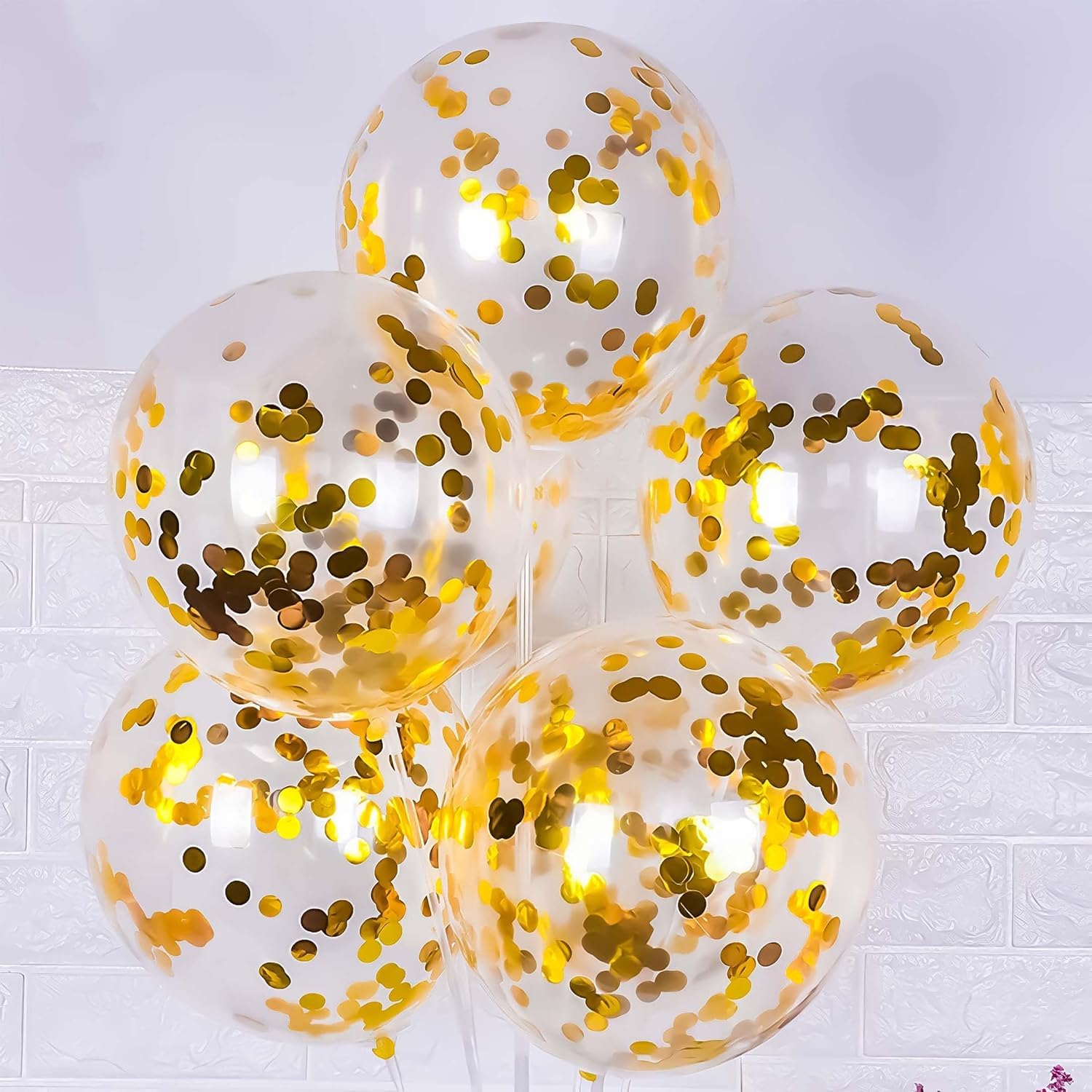 Gold Confetti Balloons -5pcs
