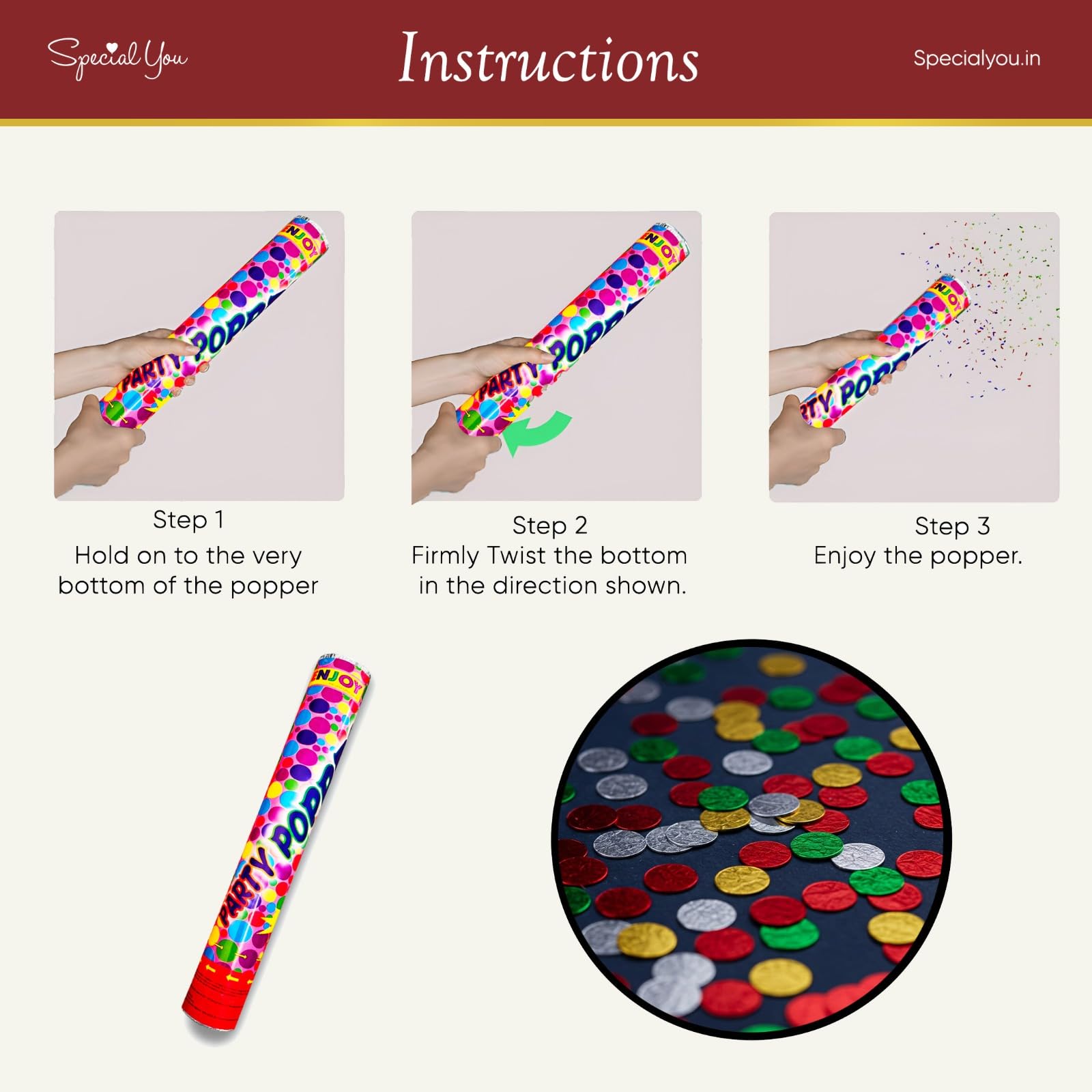 Multicolor Ribbon Paper Party poppers