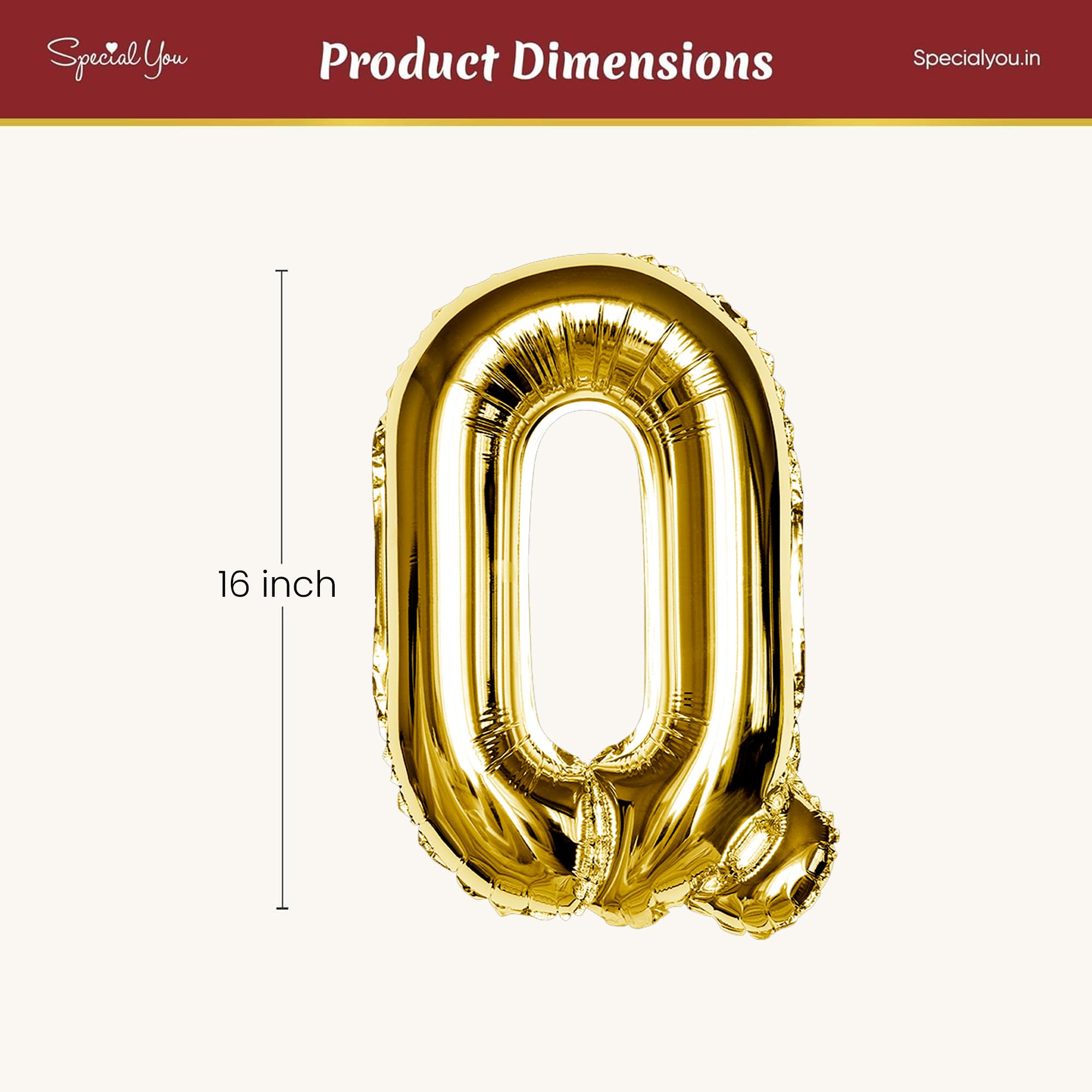Gold Q Letter Foil Balloon
