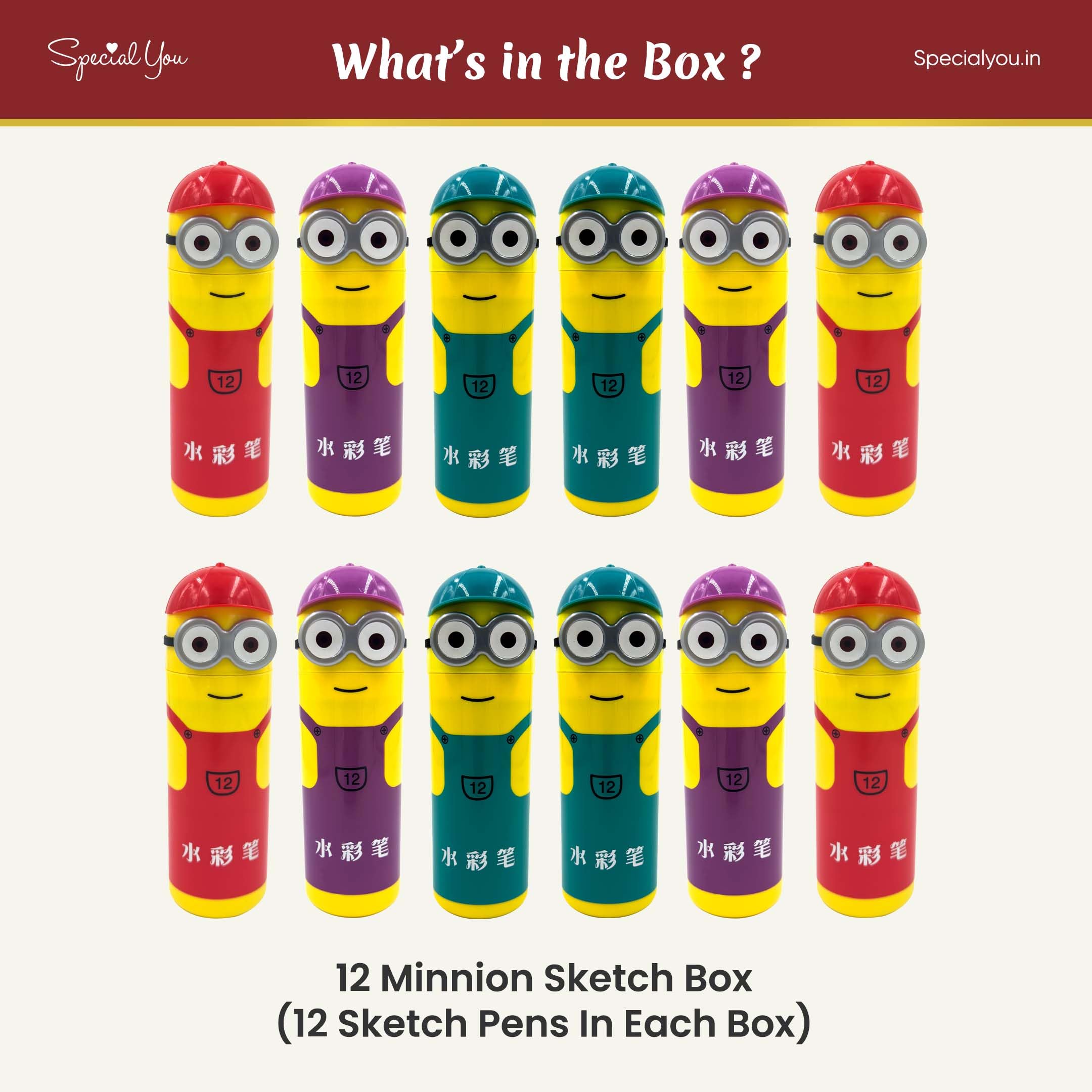 Toddler Minion Sketch box for Return gifts