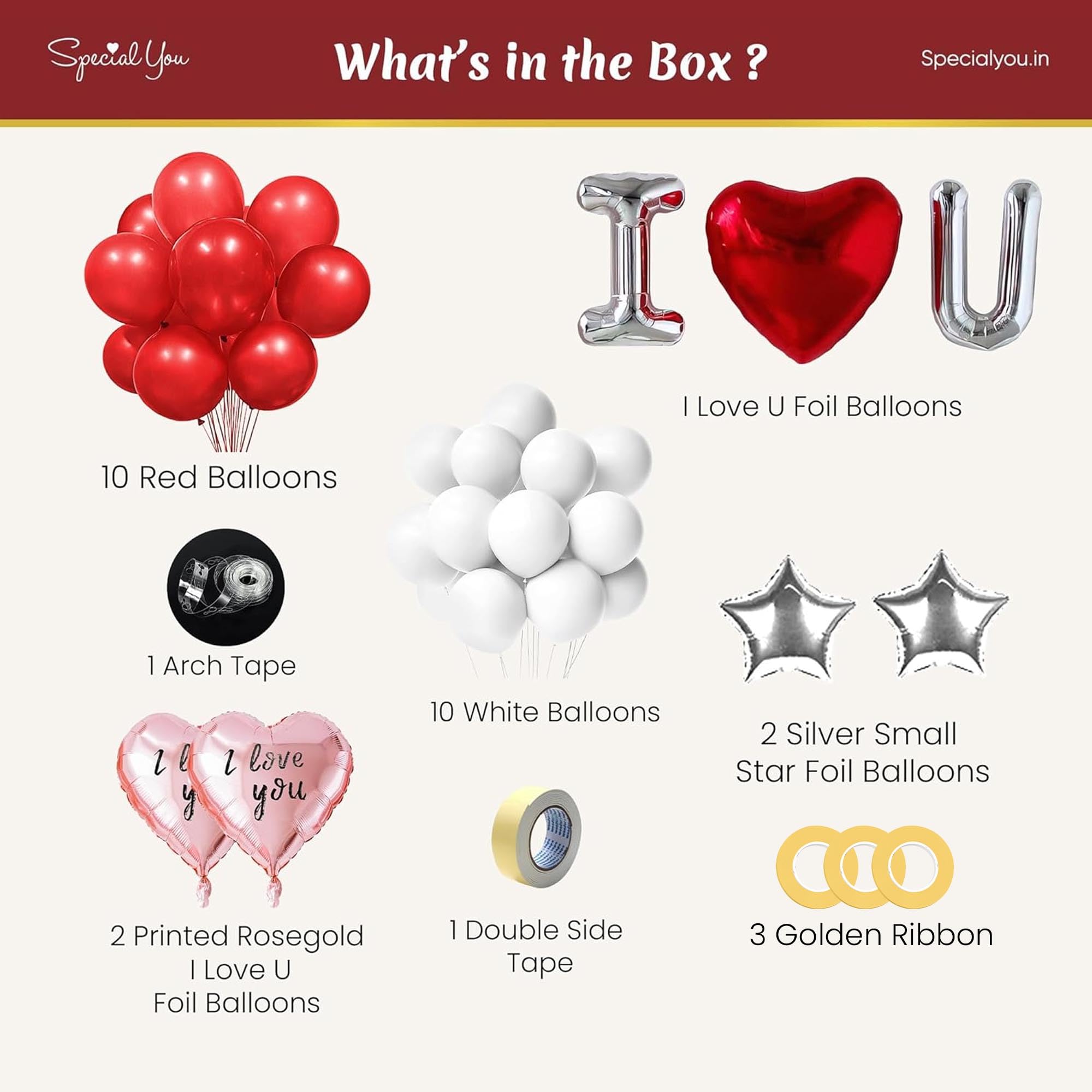 Foil balloon combo for valentine's