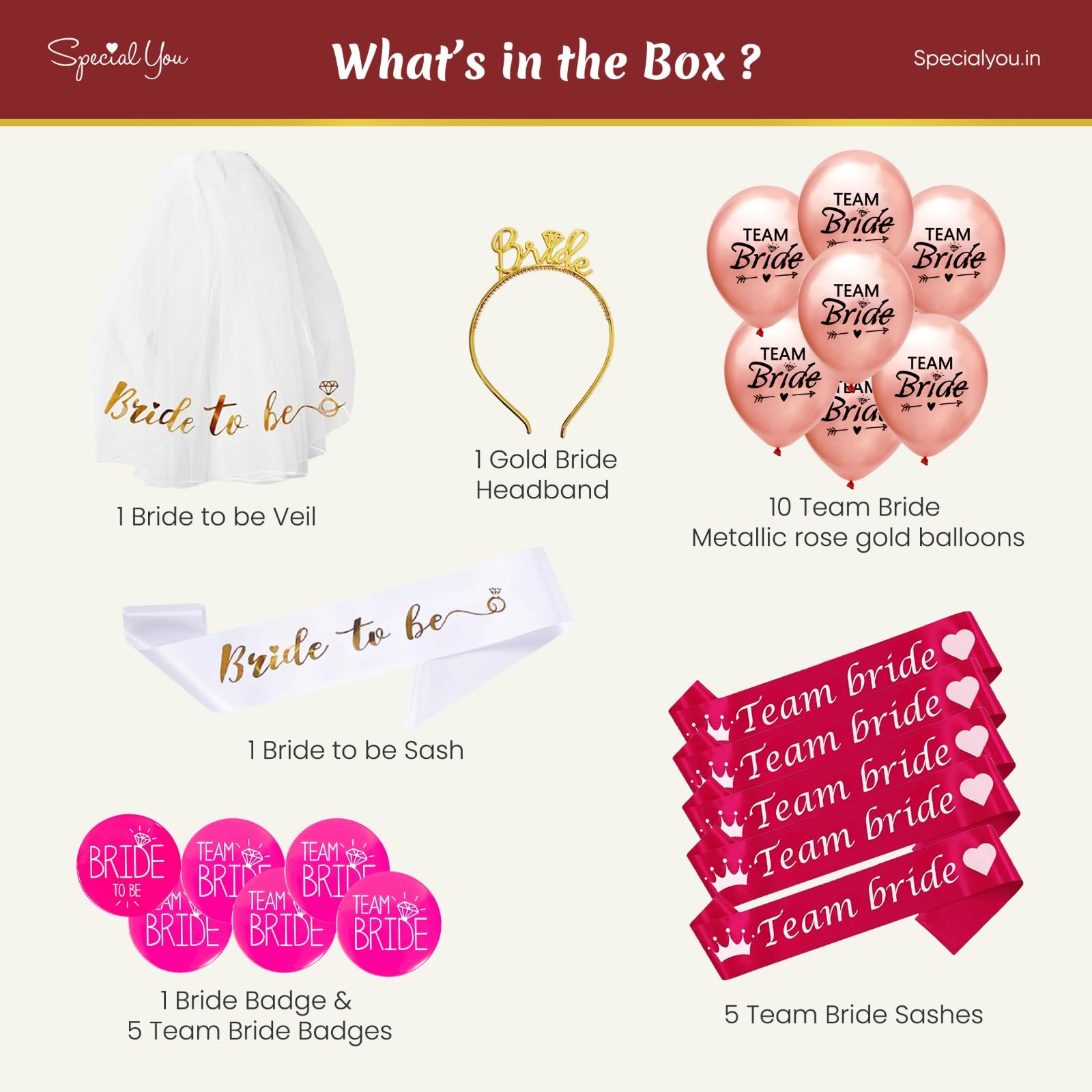 Bride To Be Decoration Set- 23Pcs