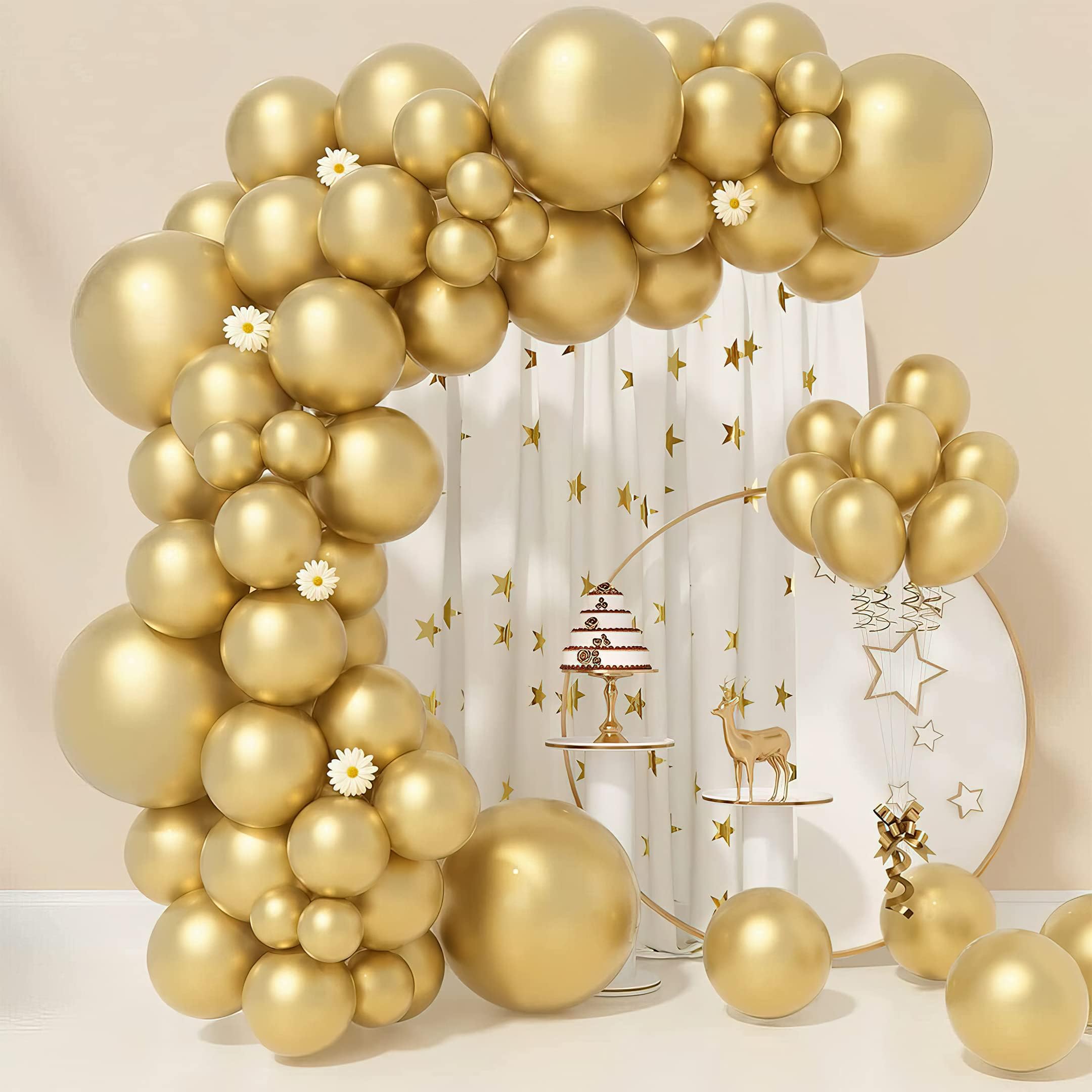 Gold Chrome Balloons party decoration for girls & boys-30pcs