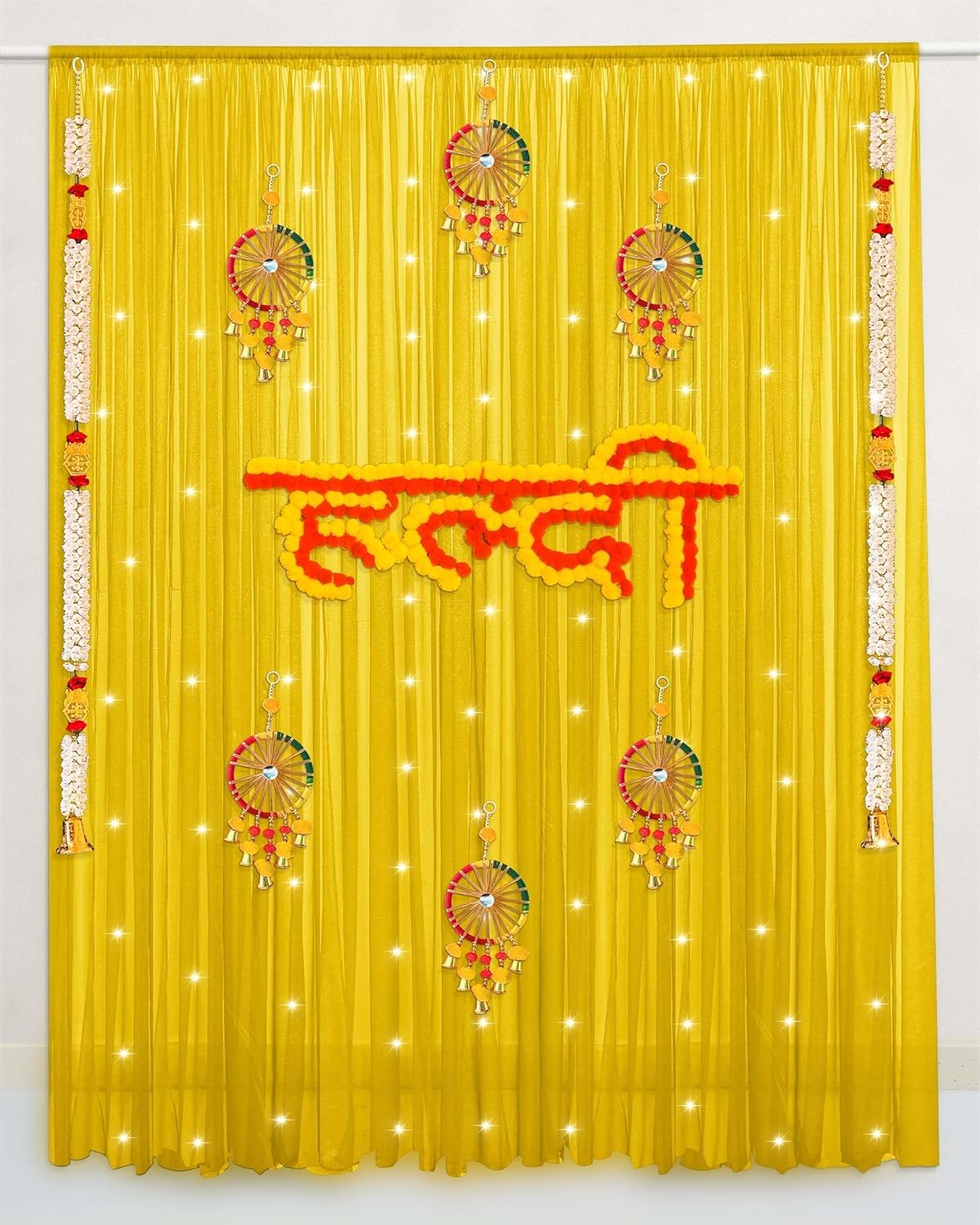 Haldi Decoration with Chakra Latkans