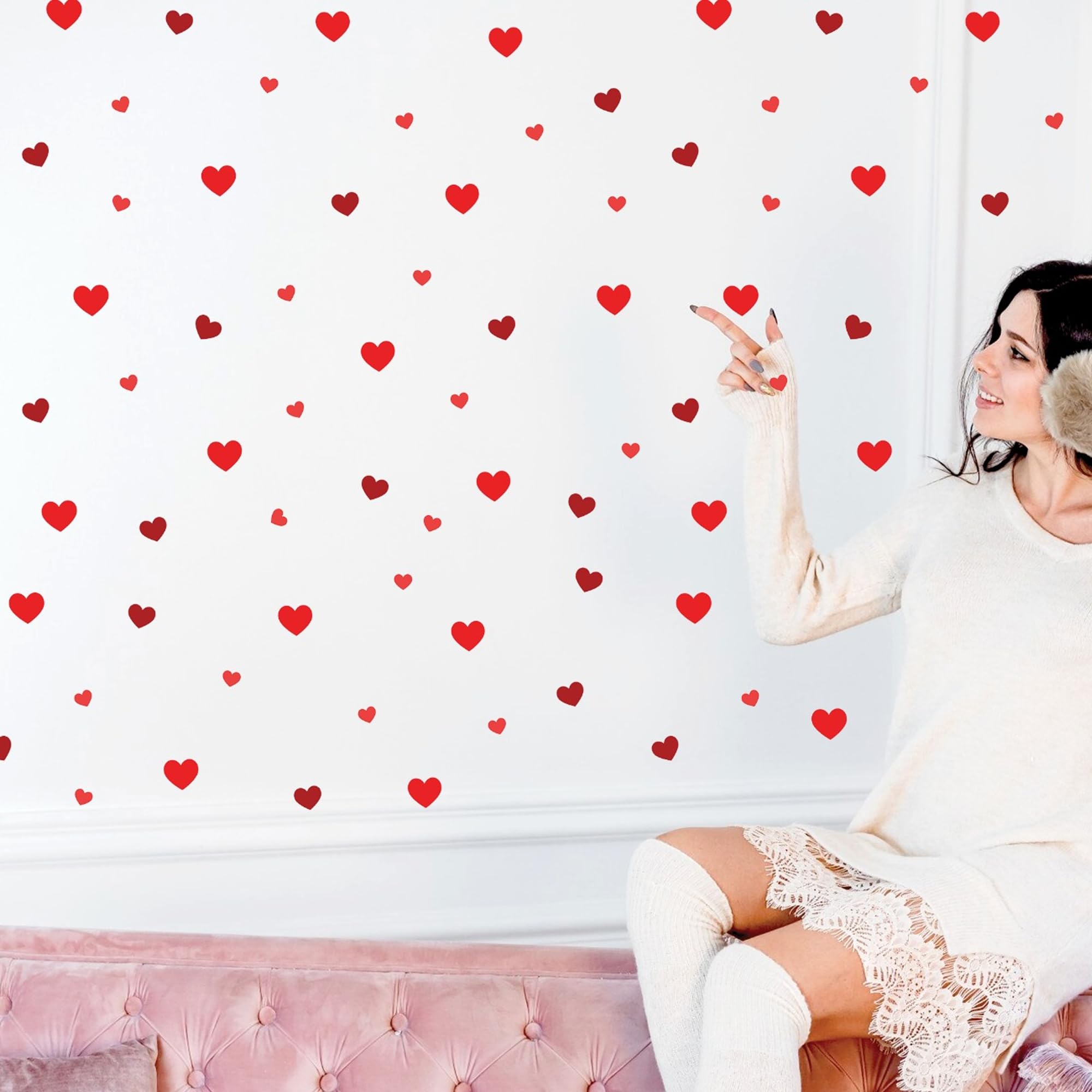 Red Heart Wall Stickers for Home Decoration