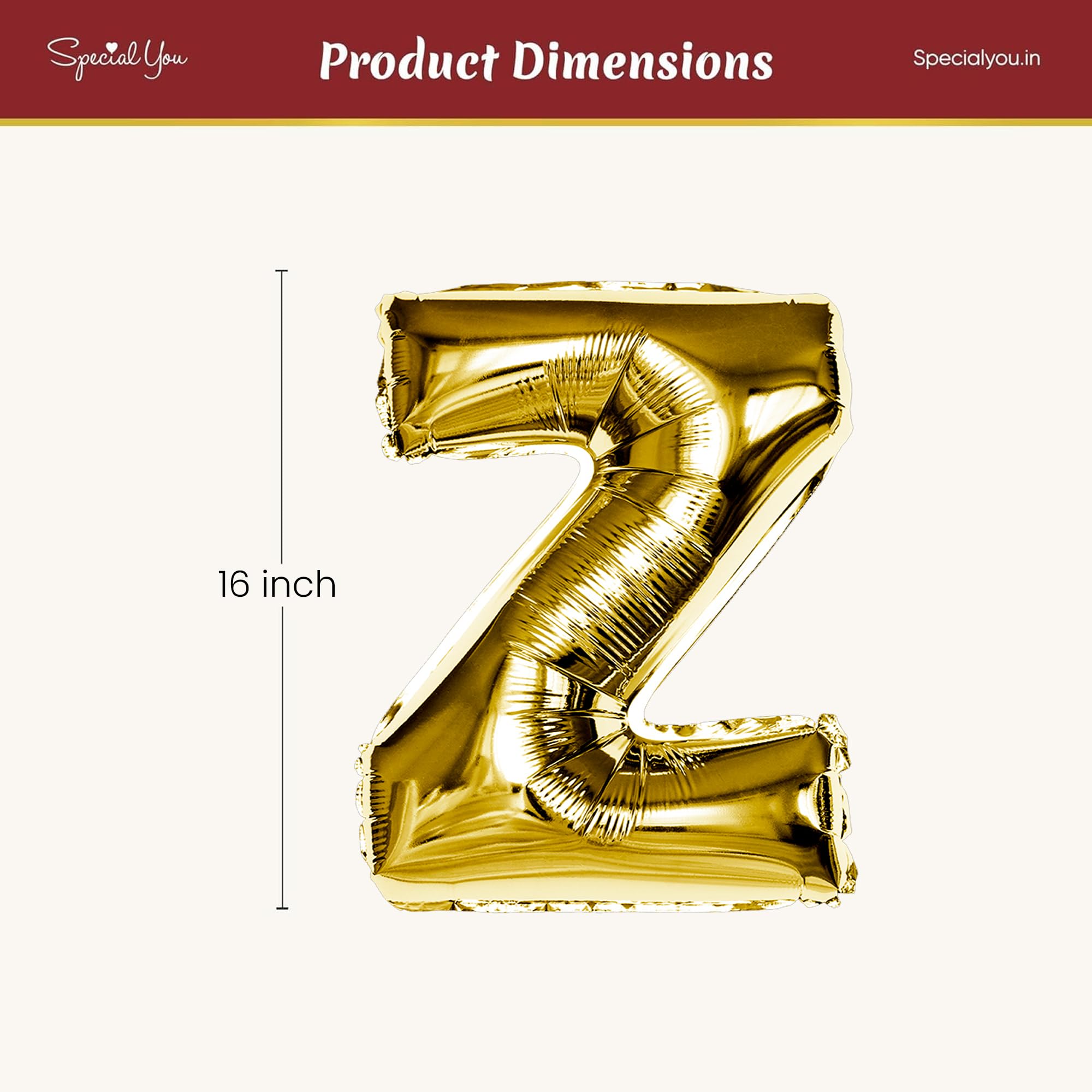 Gold Z Letter Foil Balloon