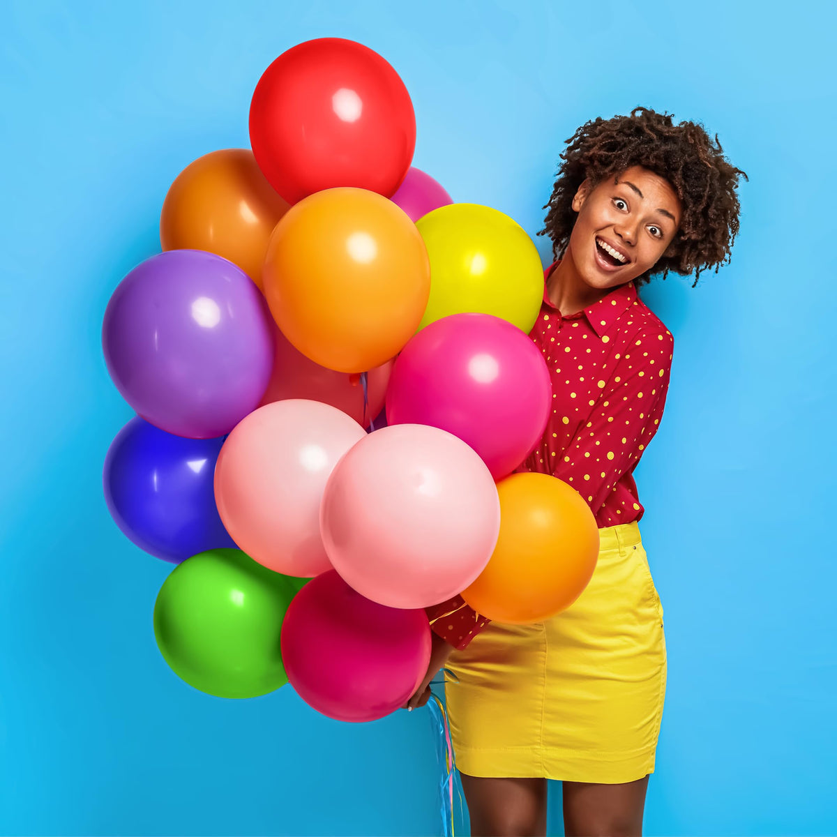 rainbow theme balloons