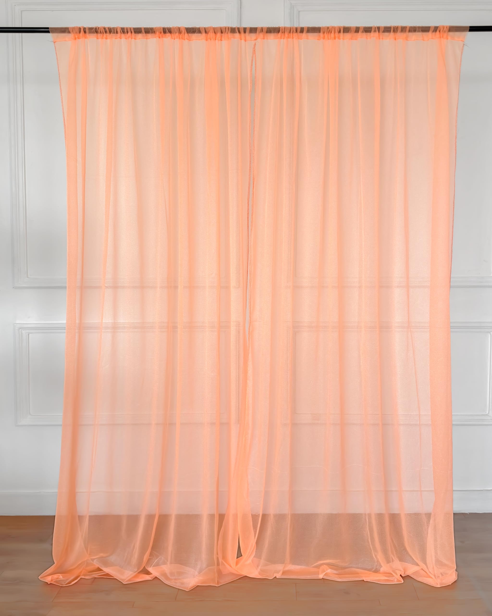 Peach Backdrop for Ganpati Decor