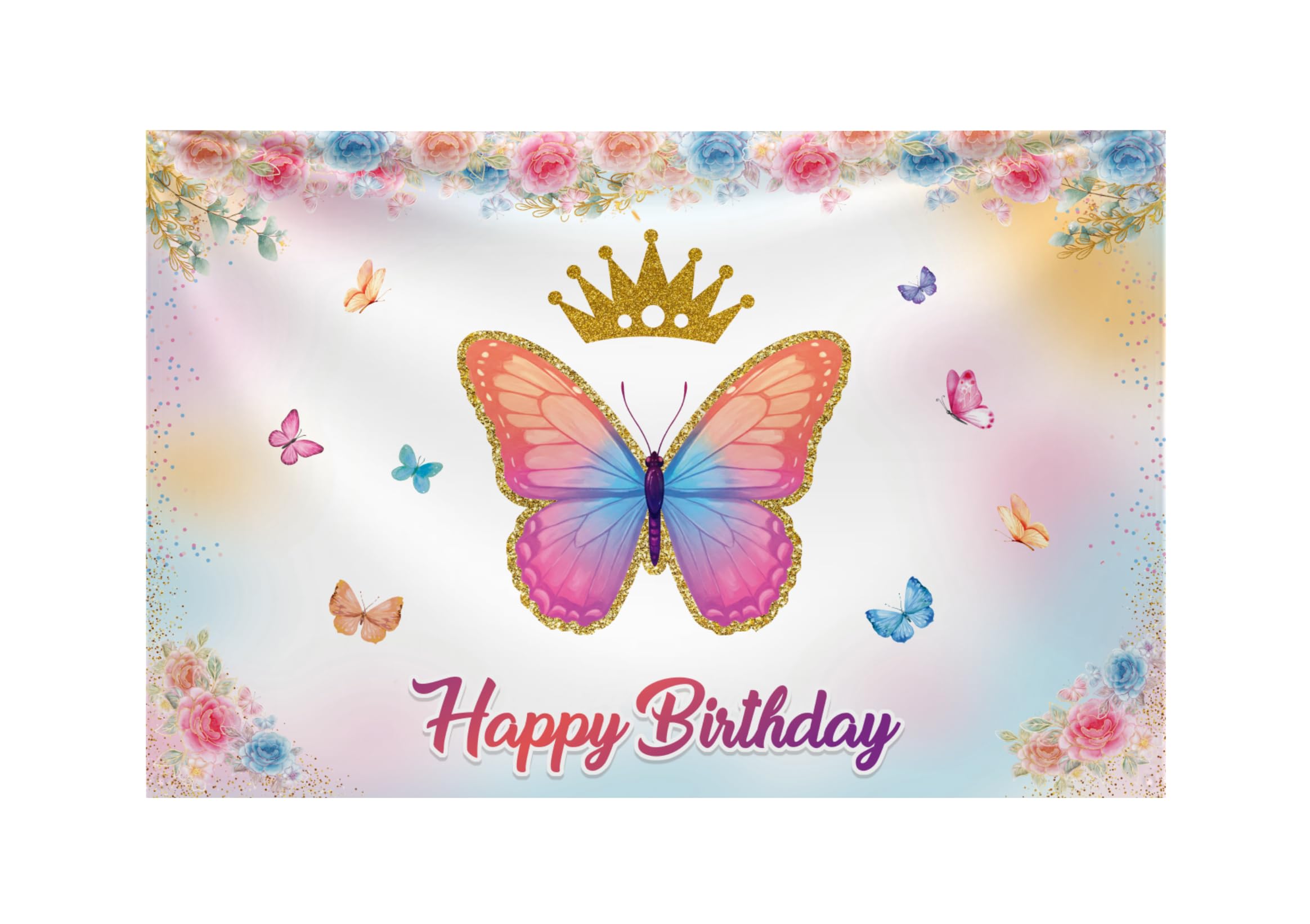 Butterfly Theme with Multicolor Backdrop