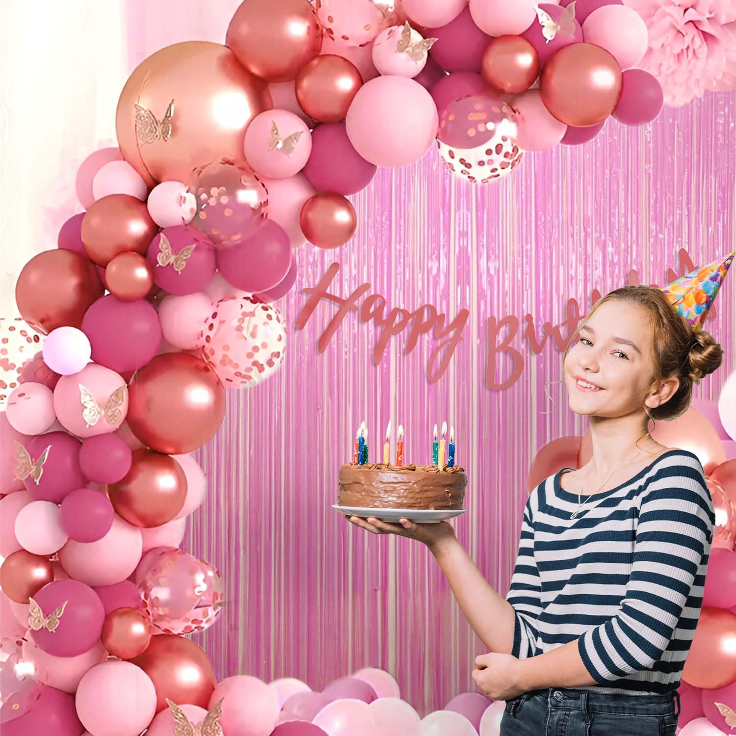 Rose Gold Birthday Decoration DIY Kit