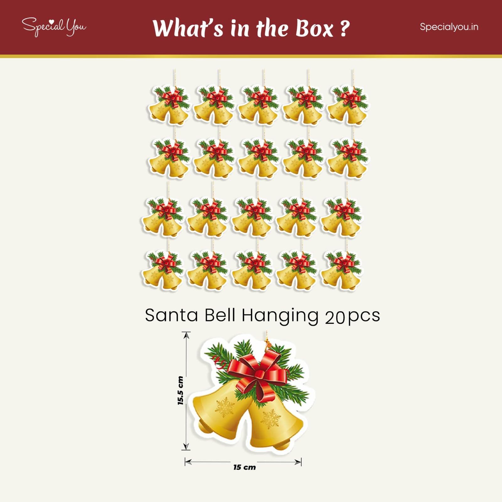 Christmas Bell Hanging for Christmas decor