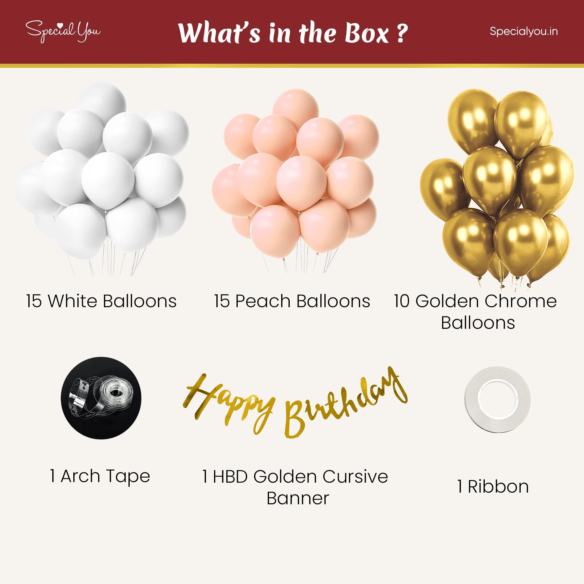 Peach Theme Birthday Decoration Kit