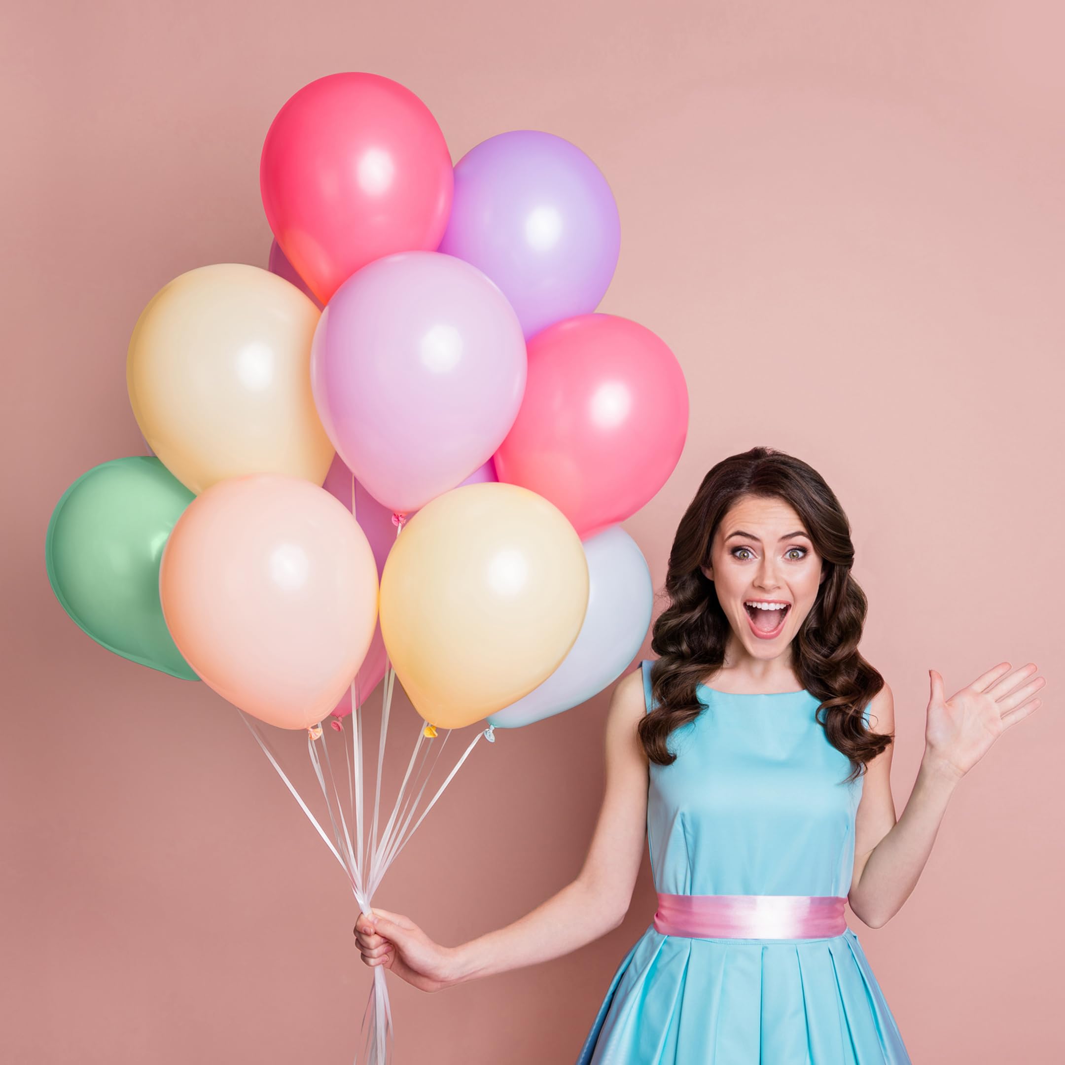 60 Pastel Rainbow Balloons for Decoration - Special You