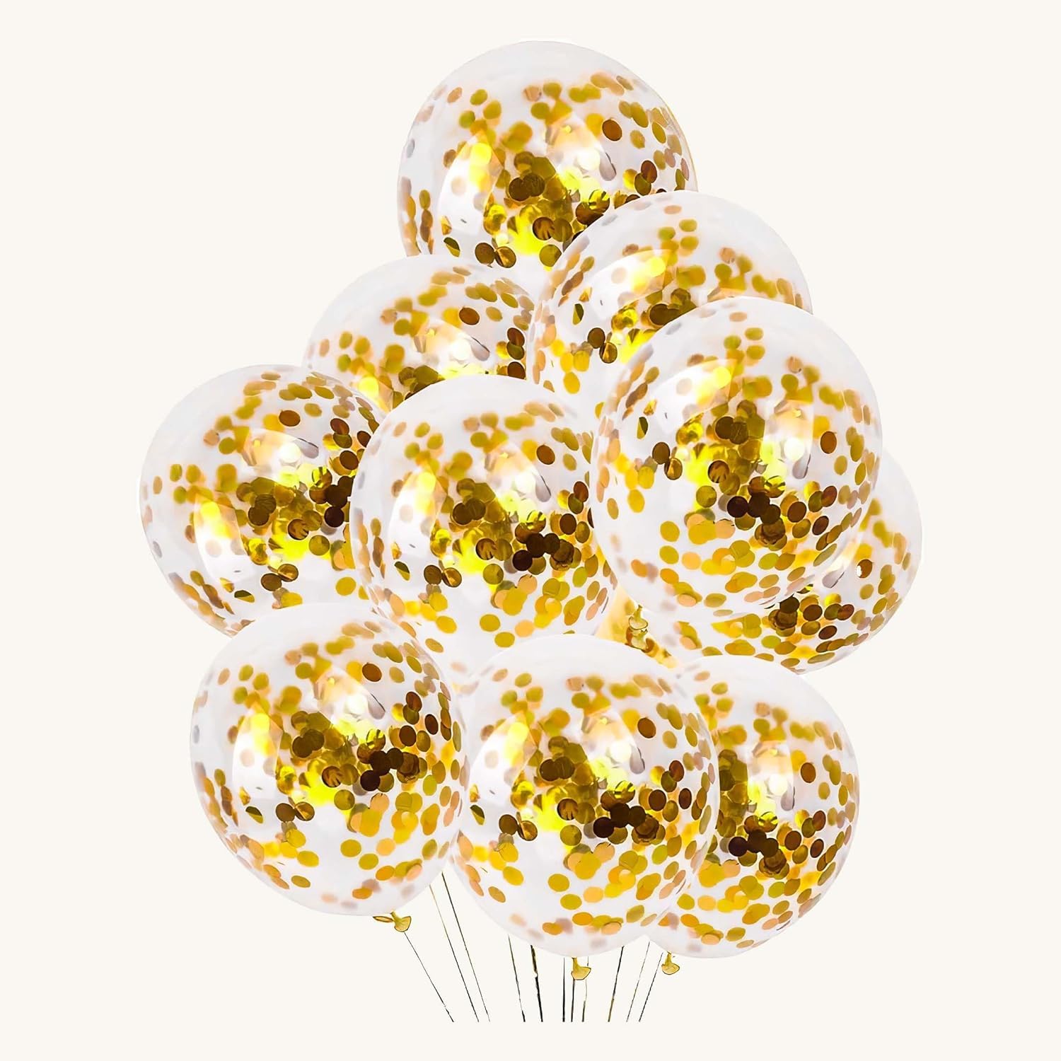 Gold Confetti Balloons -5pcs