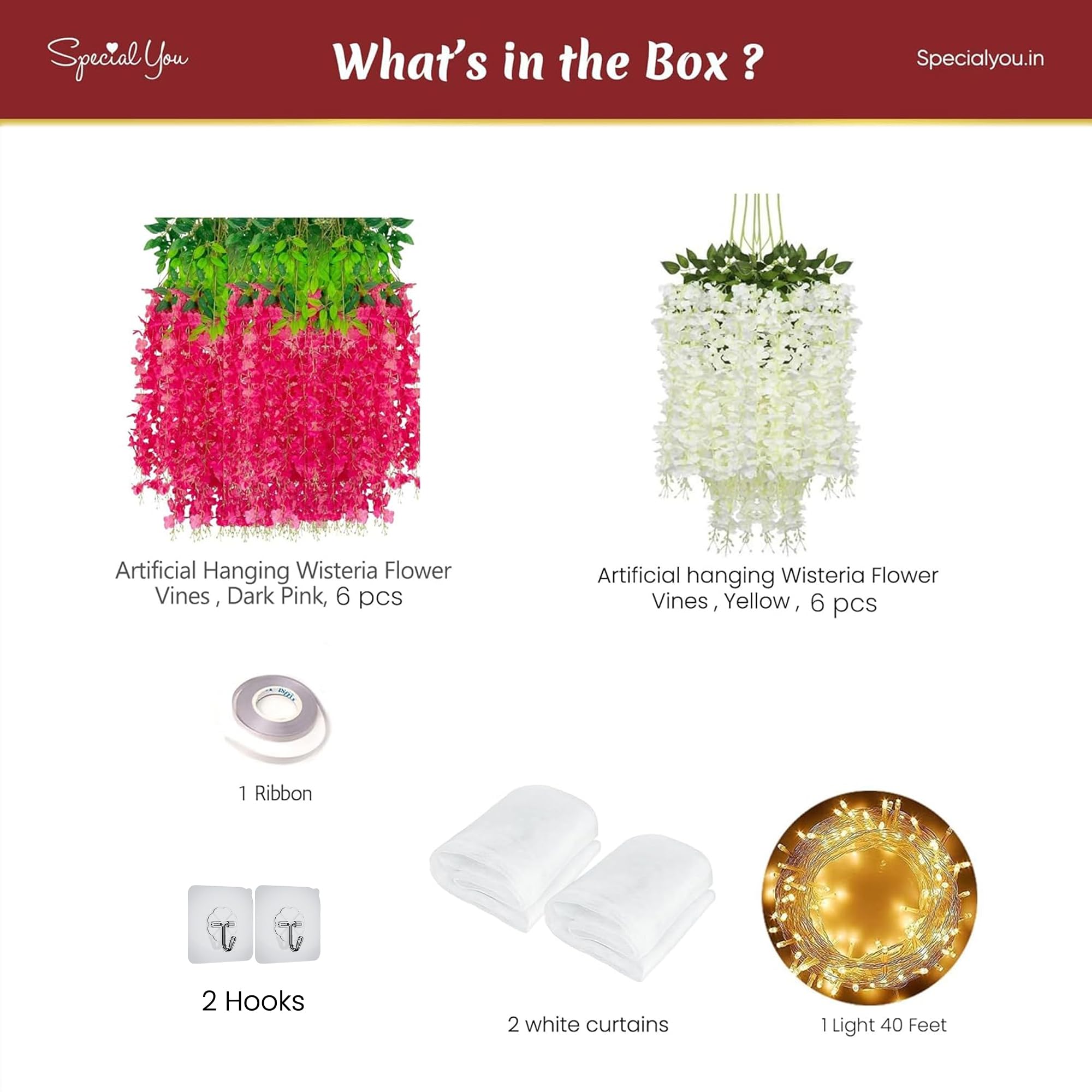Divine Diwali Dark Pink Decor Kit