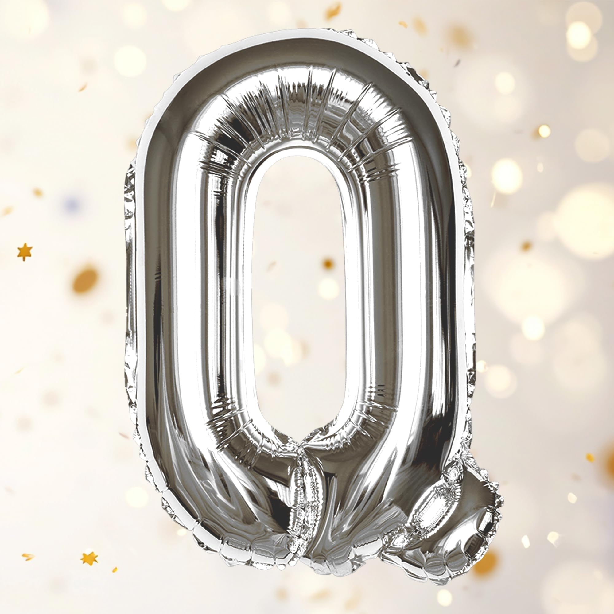 Silver Q Letter Foil Balloon