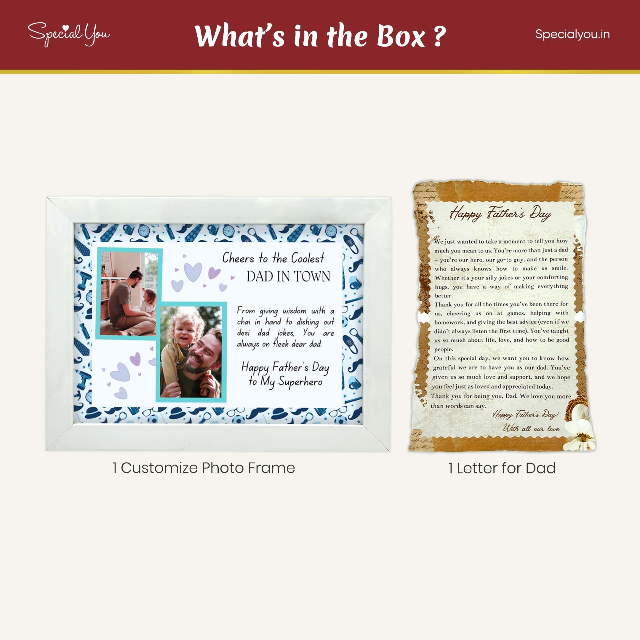 Customized Photo frame and Letter - Special You