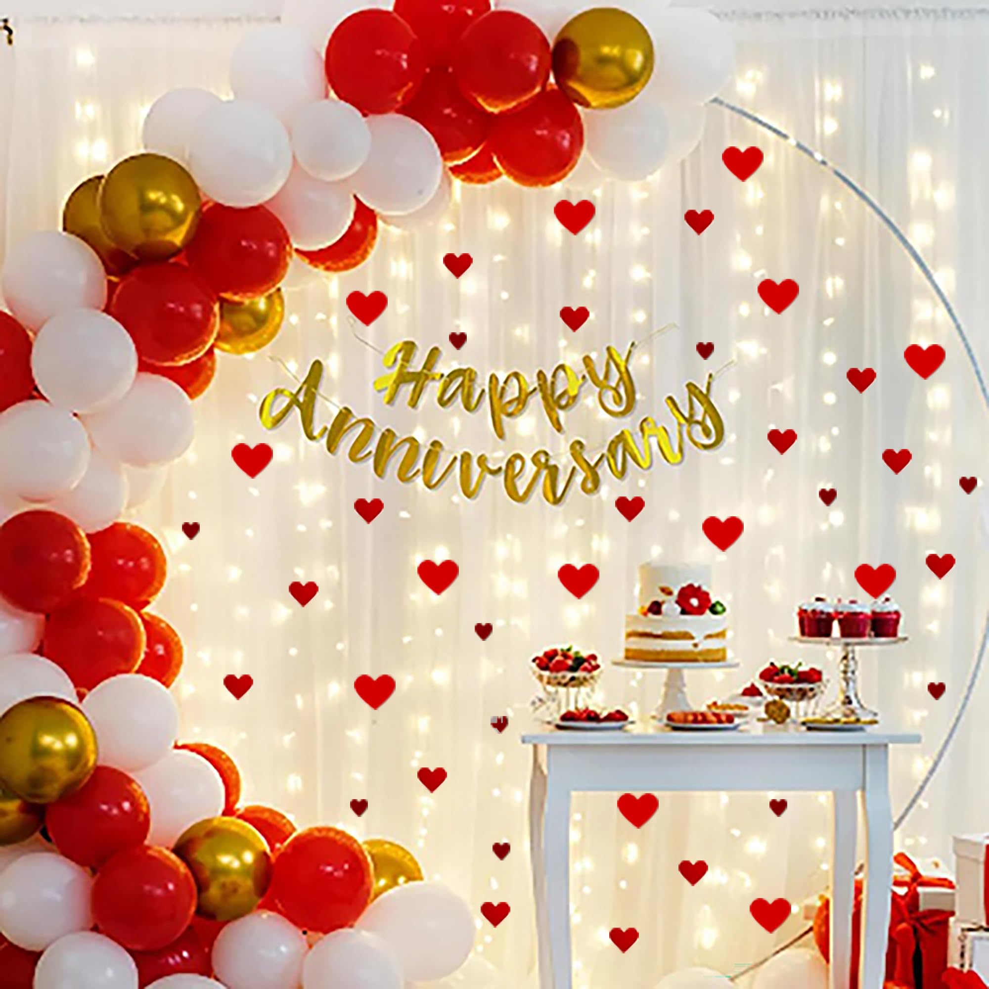 Anniversary Theme Decor with Backdrop And Lights