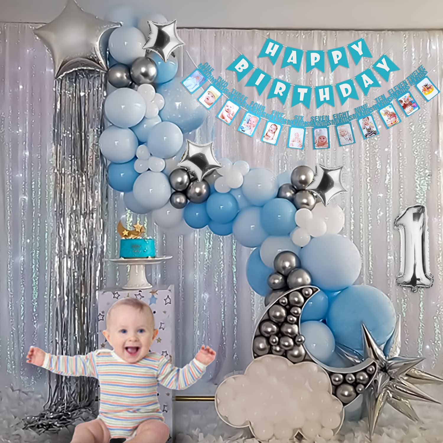 blue theme birthday