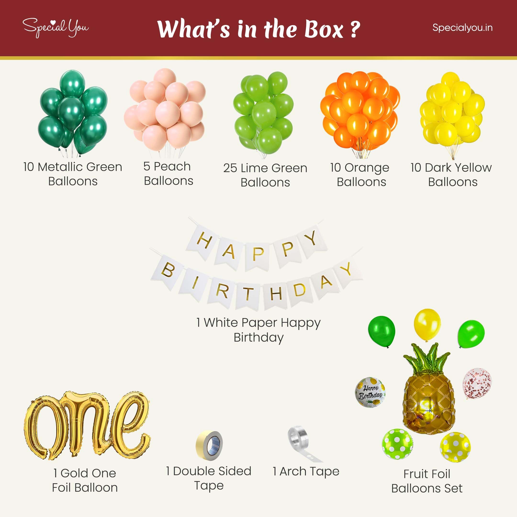 Multi color DIY Happy Birthday Decor Kit