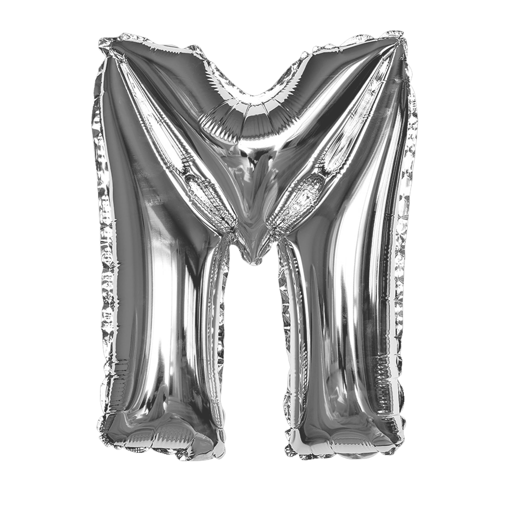 Silver M Letter Foil Balloon
