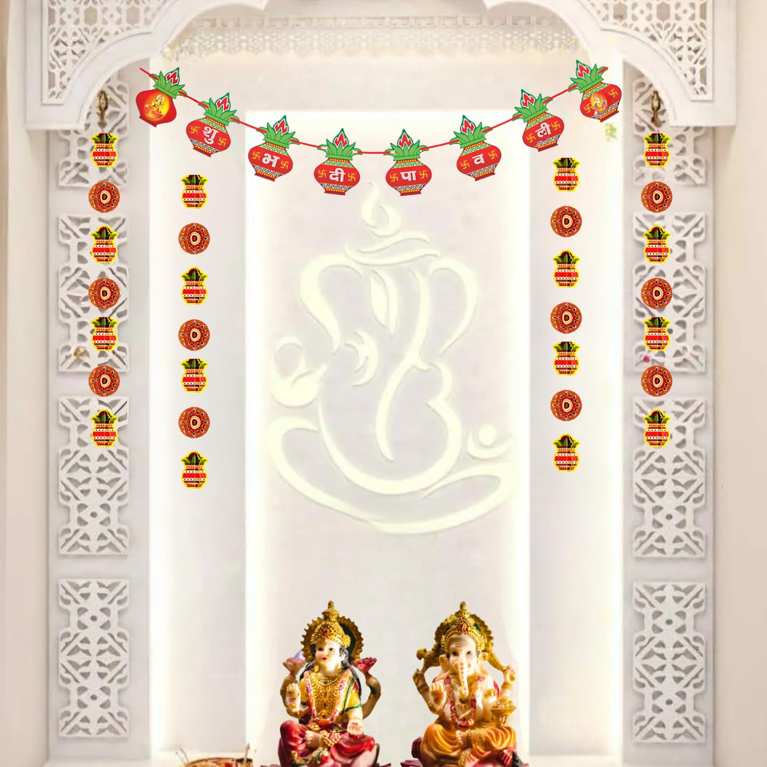 Paper Kalash Toran for Main Entrance Door Hanging Home Decoration