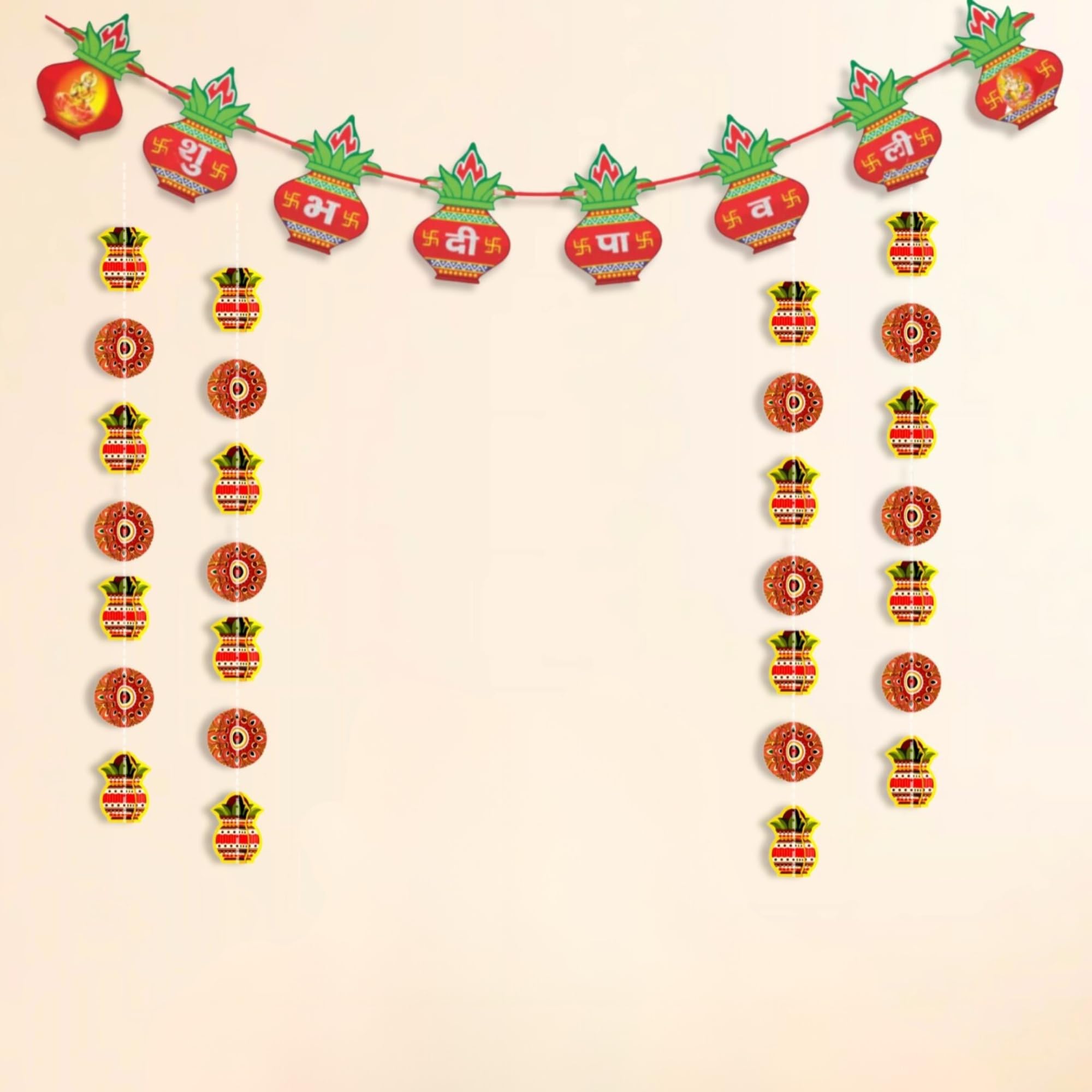 Paper Kalash Toran for Main Entrance Door Hanging Home Decoration