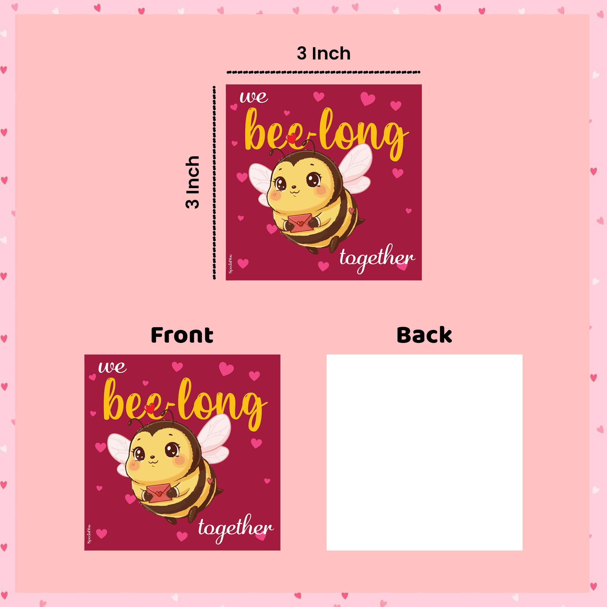48Pcs Printed Love Cards for Valentine's Day