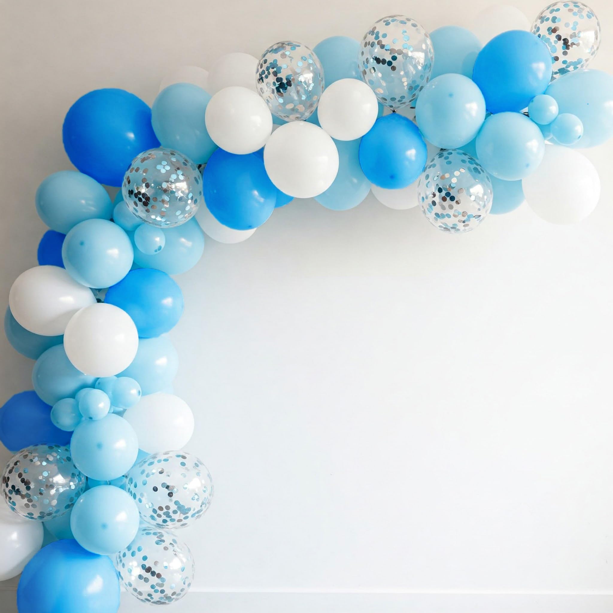 Blue & White Balloon Decorations- 52 Pcs
