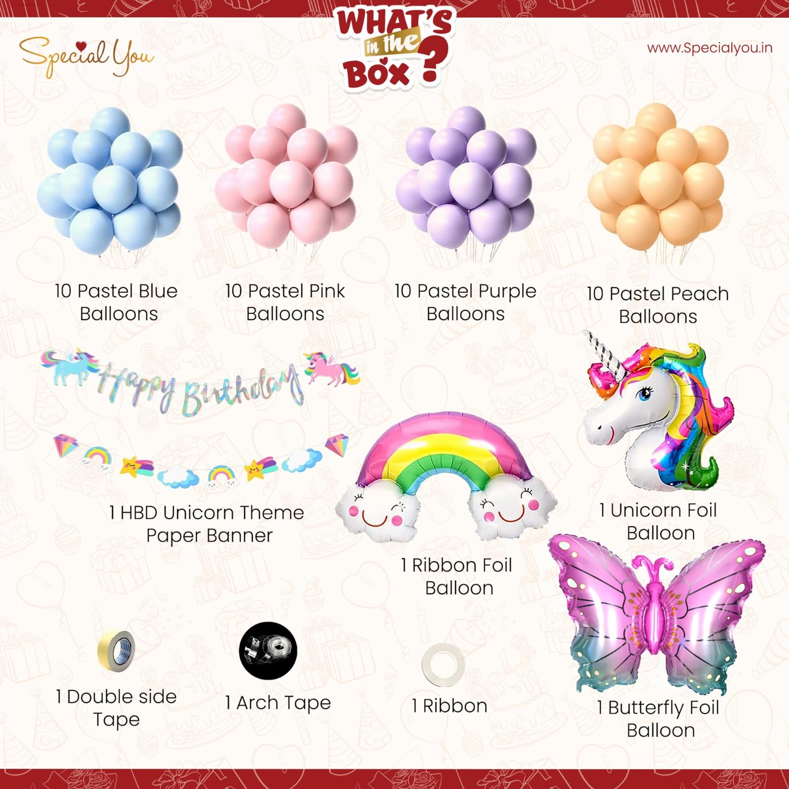 Unicorn Theme Birthday Decoration Kit