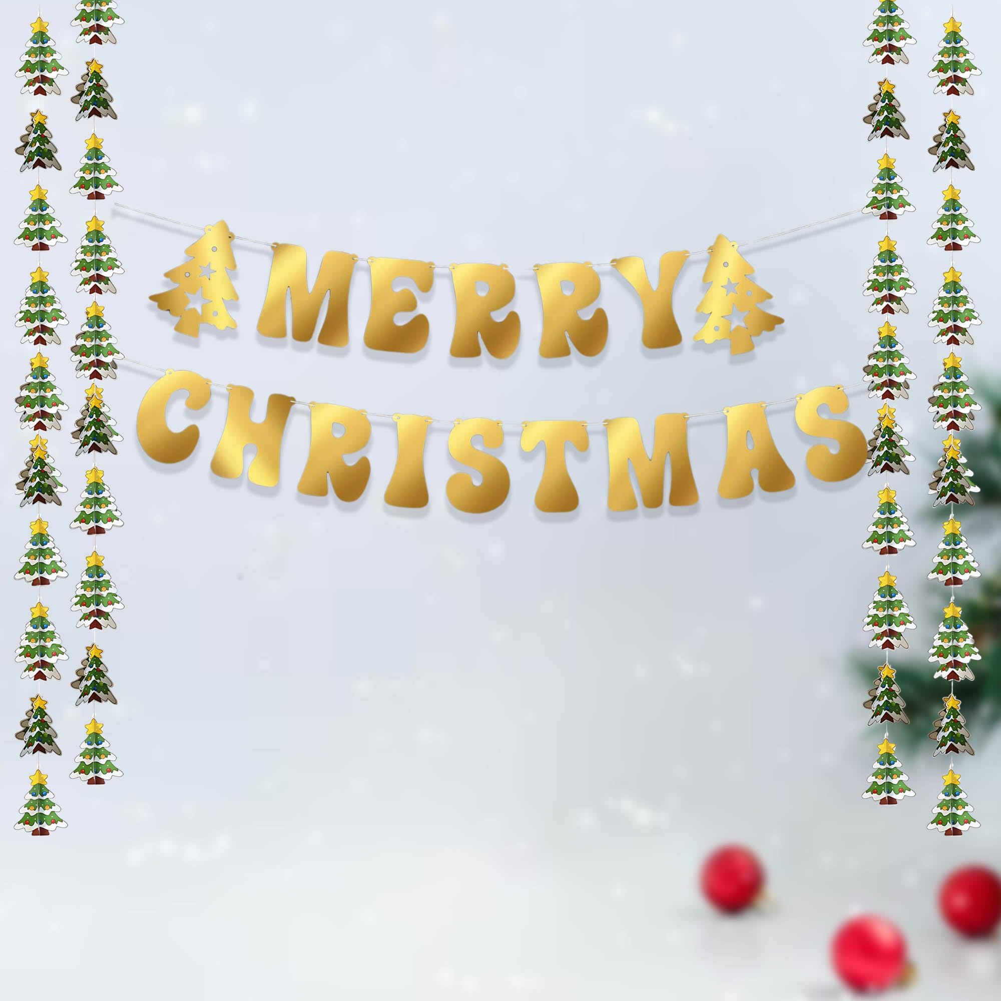 Tree frill with Merry Christmas Banner