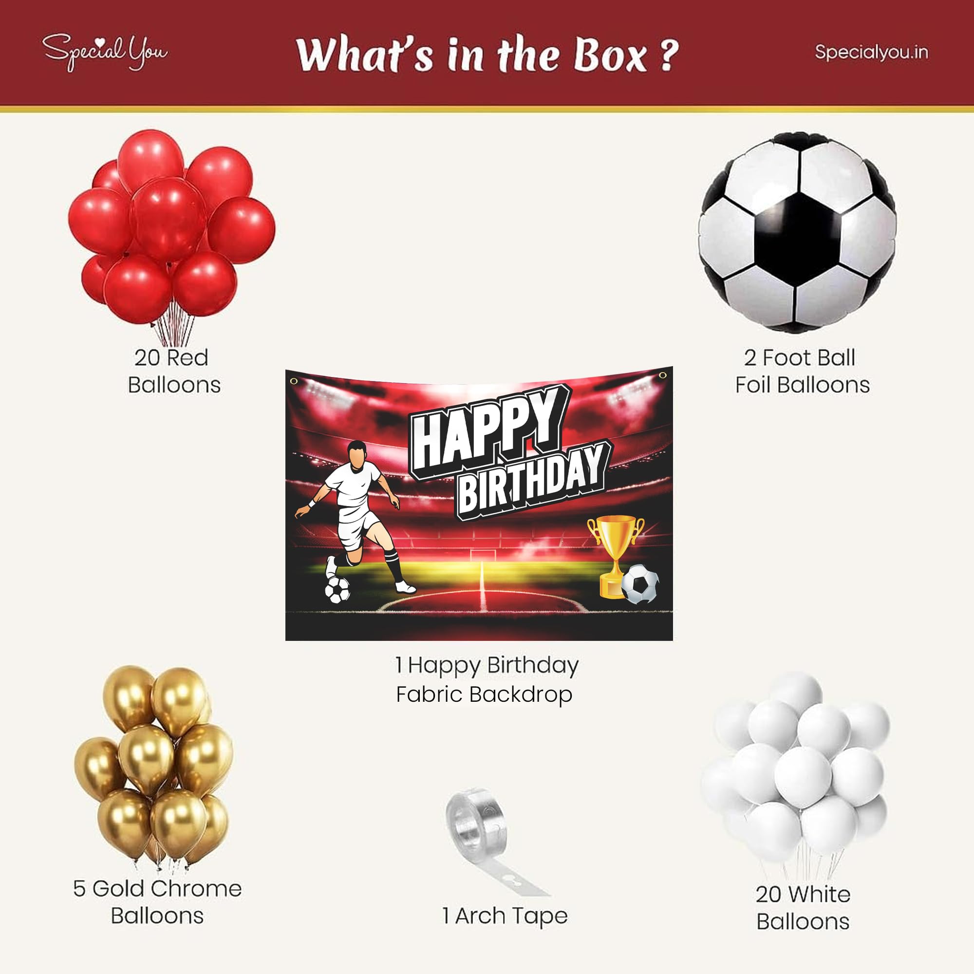 Football Theme Birthday Decoration Kit