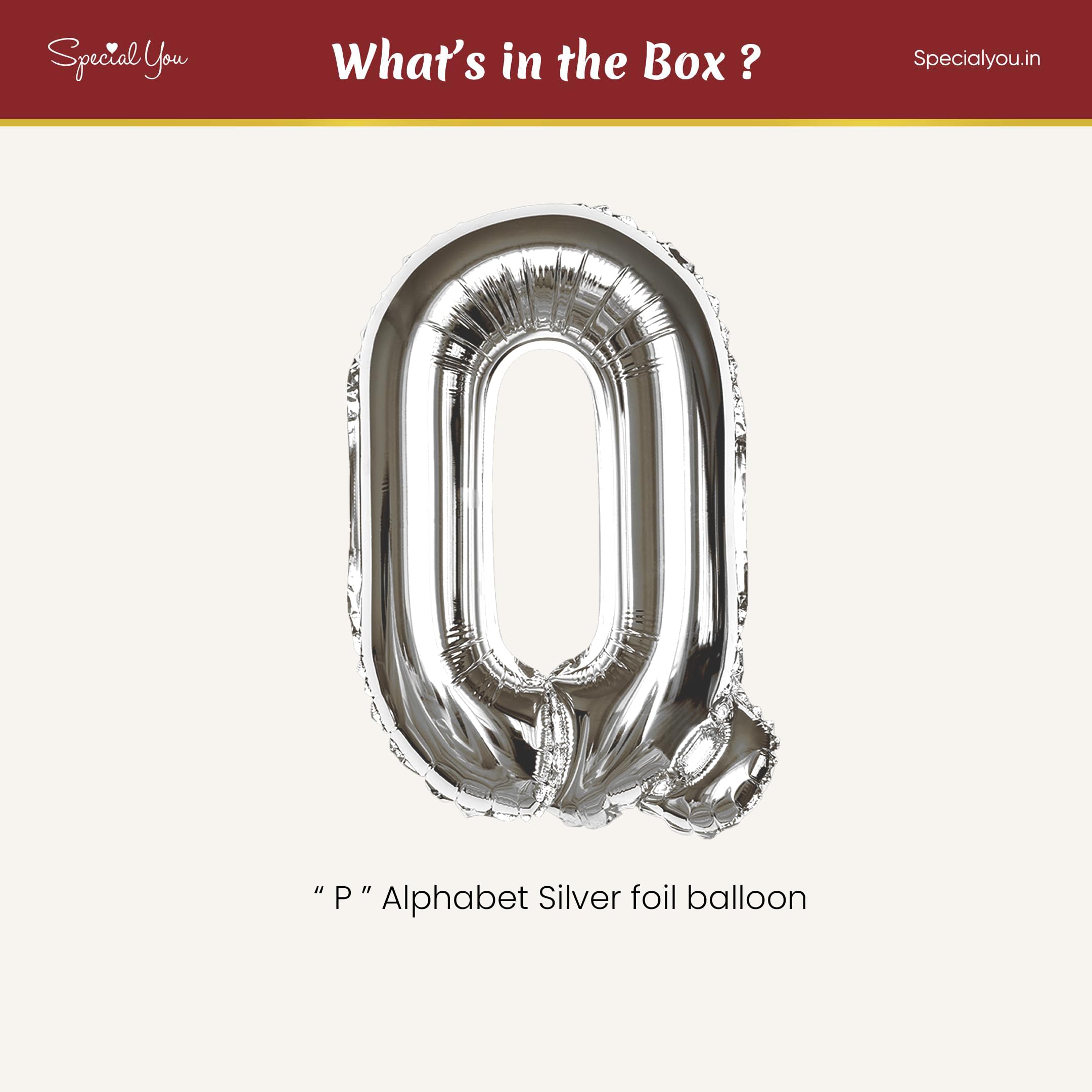 Silver Q Letter Foil Balloon