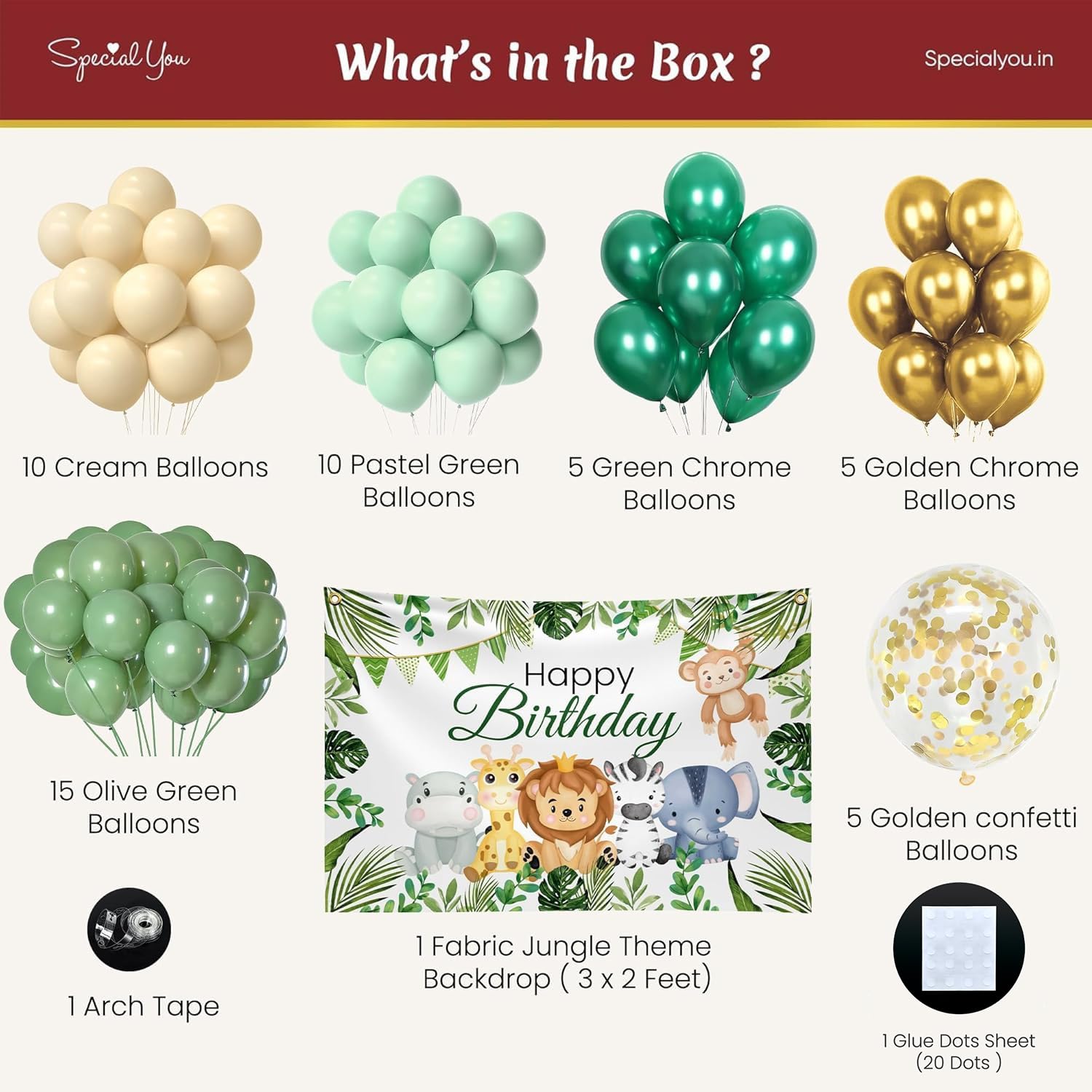 Jungle Theme Birthday Decoration Kit