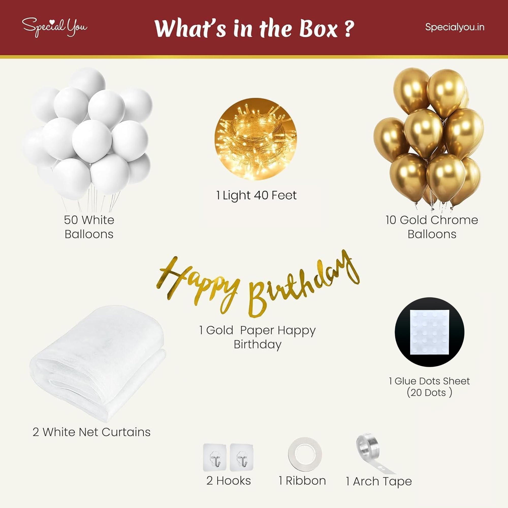 White theme birthday decoration