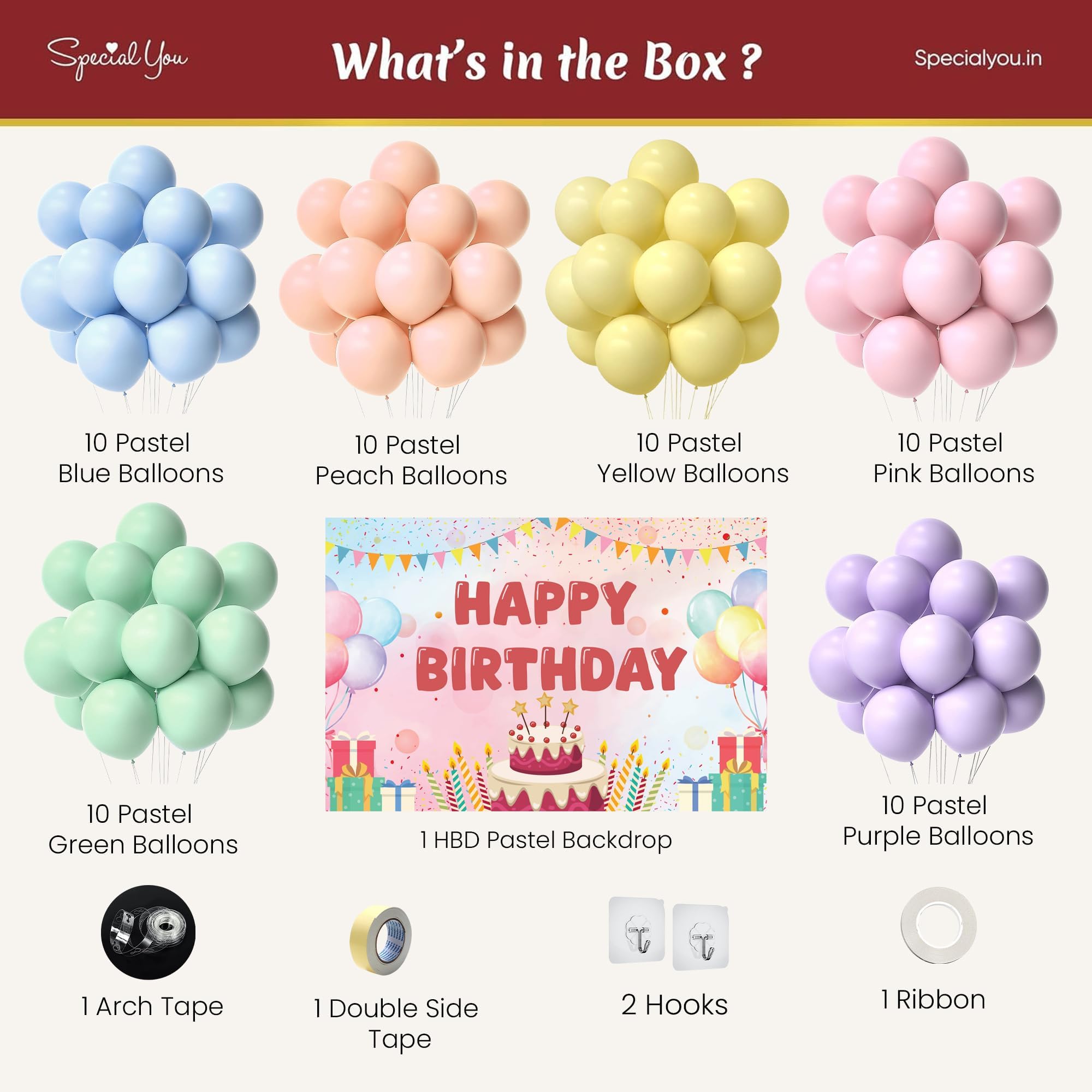 Rainbow Theme Birthday Decoration