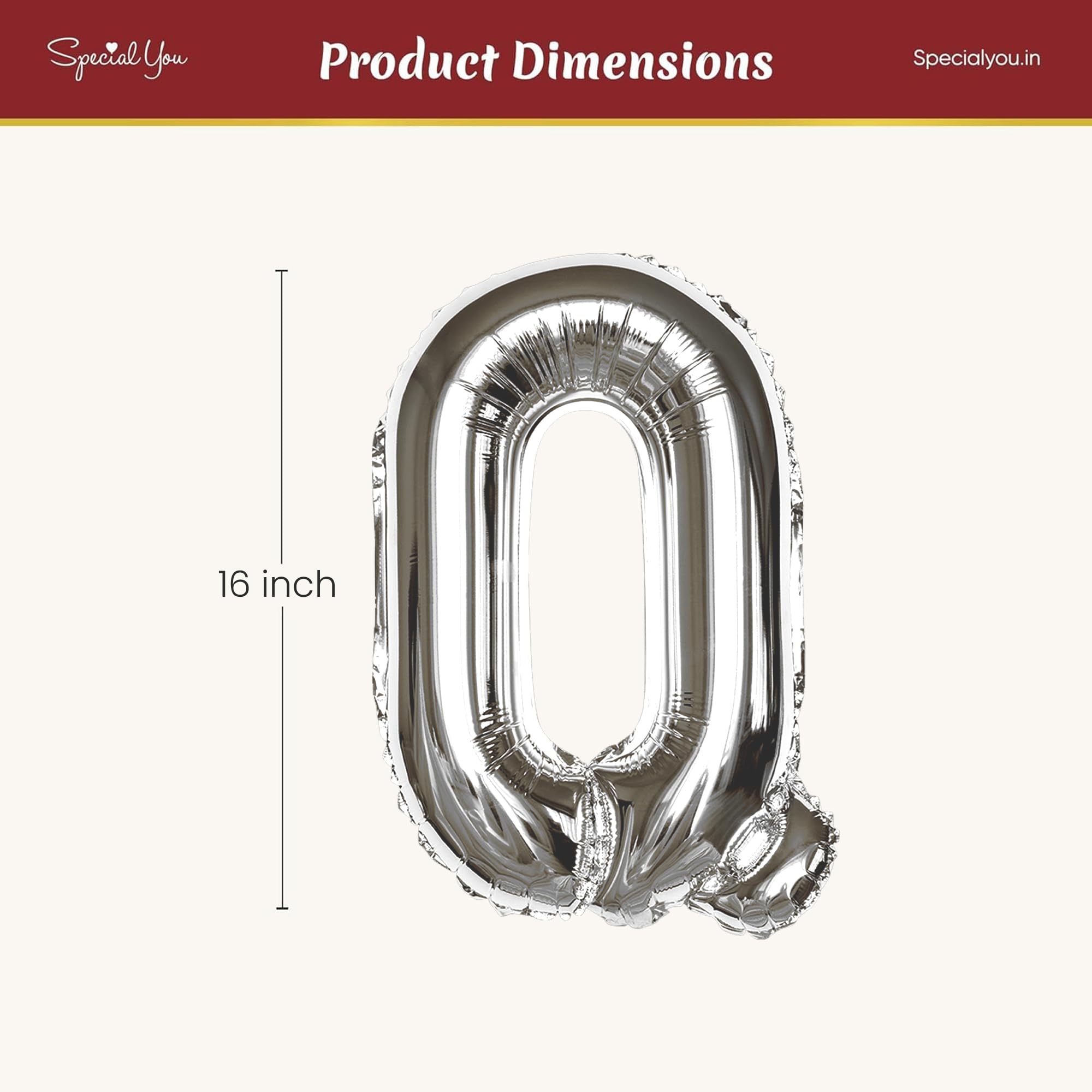Silver Q Letter Foil Balloon