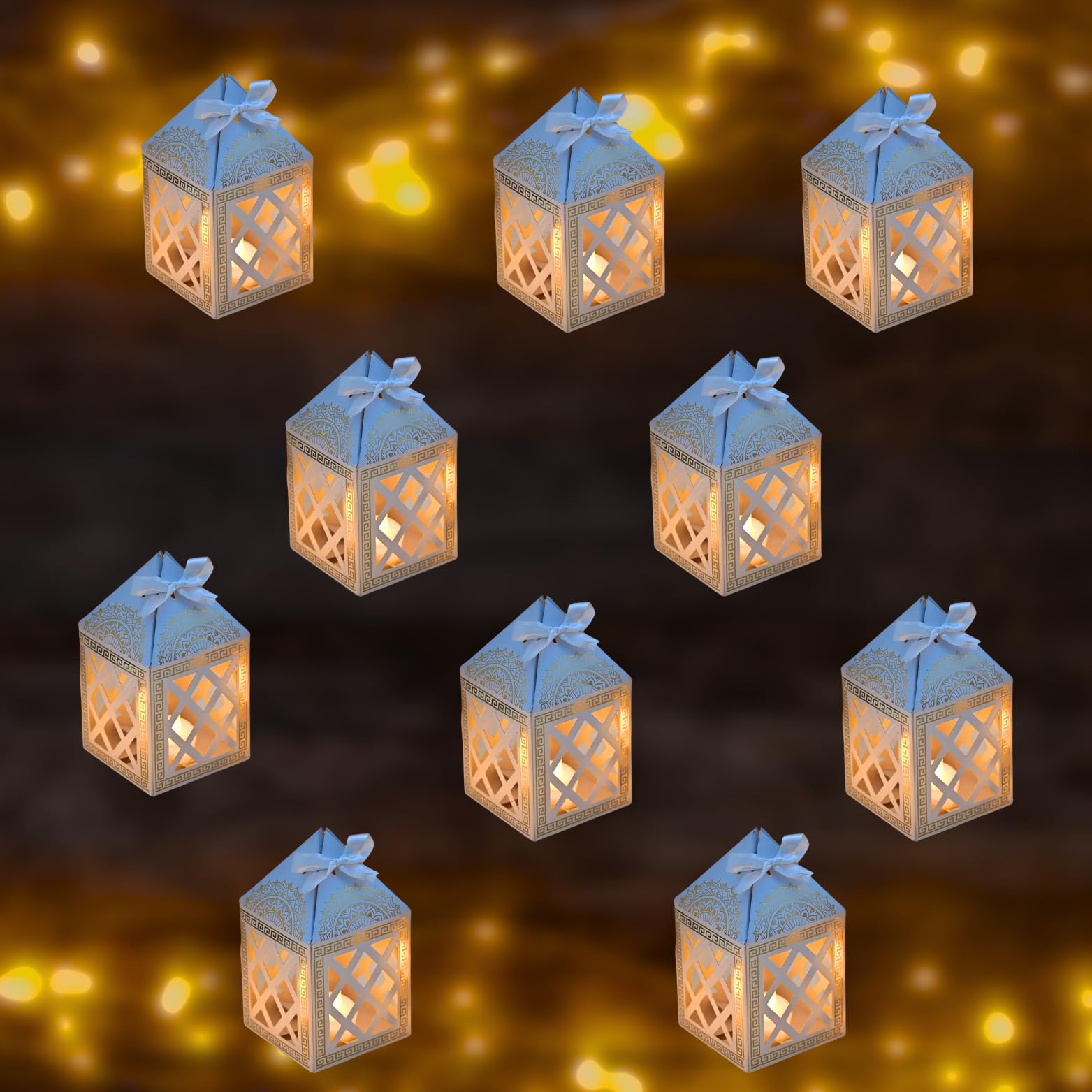 White Paper Votive with Tea Lights