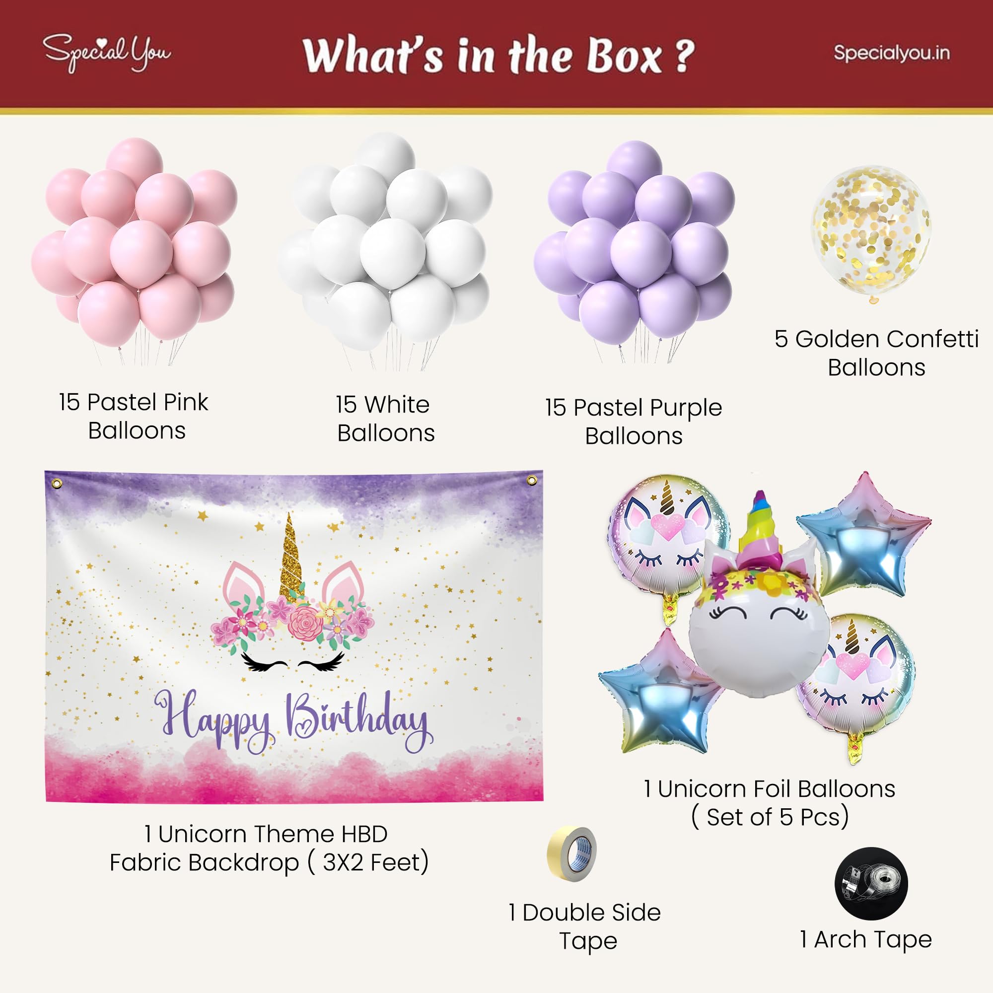 Unicorn Pastel Backdrop Birthday Decor