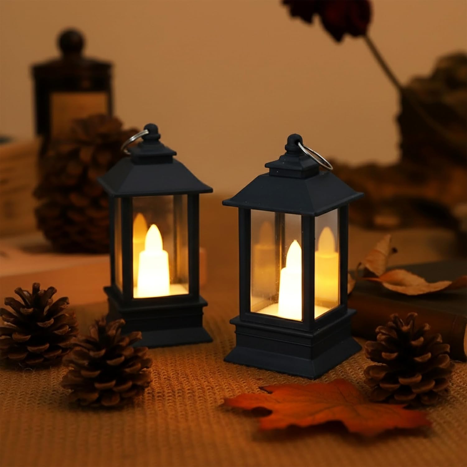 Black Mini Latern Lamp pack of 5
