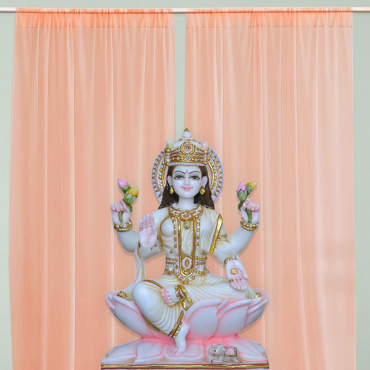 Divine Peach Ganpati Decor