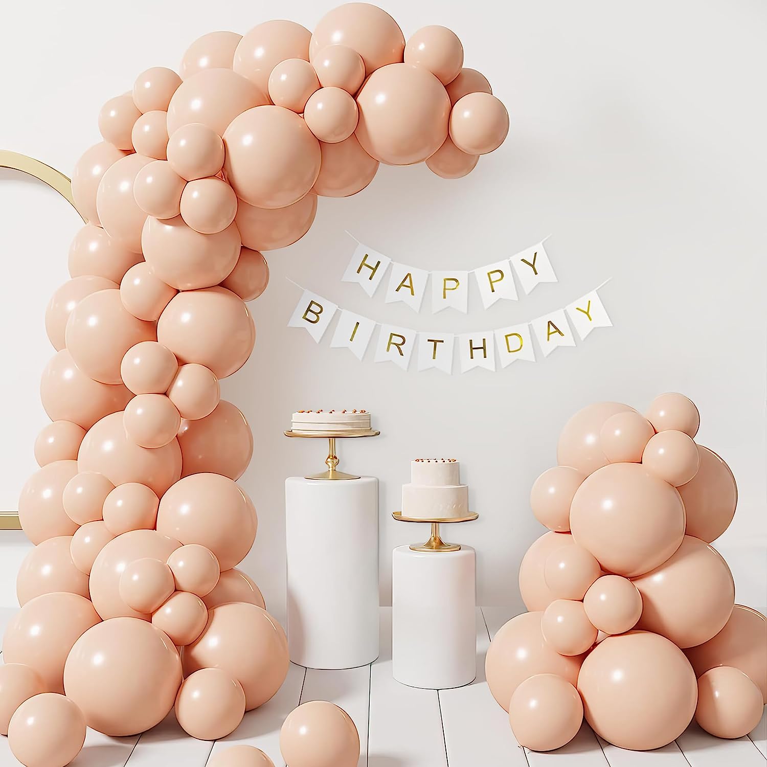 Peach Theme Birthday Decoration Kit for Girls Party Decor