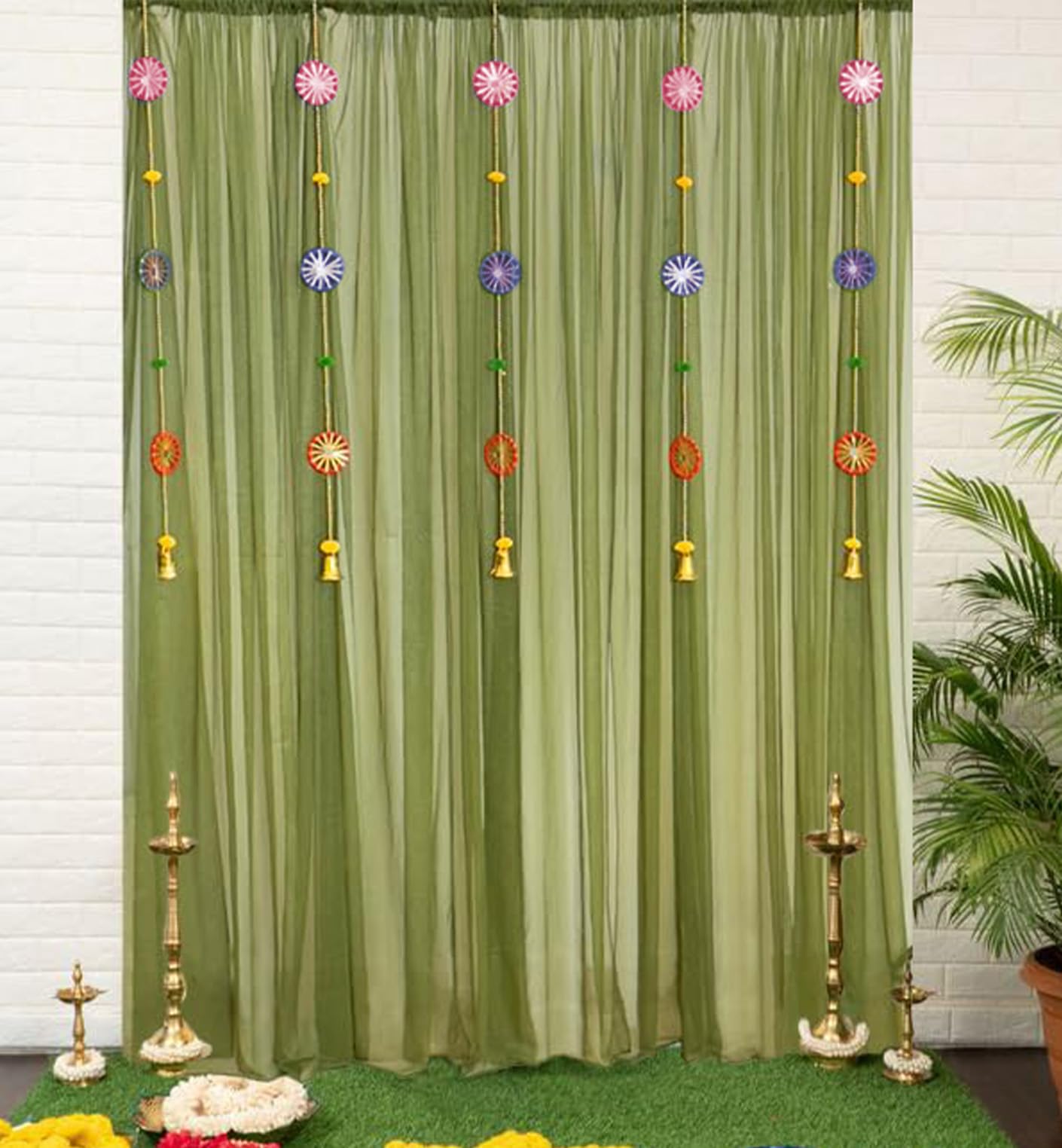 Traditional Green Ganpati Decor